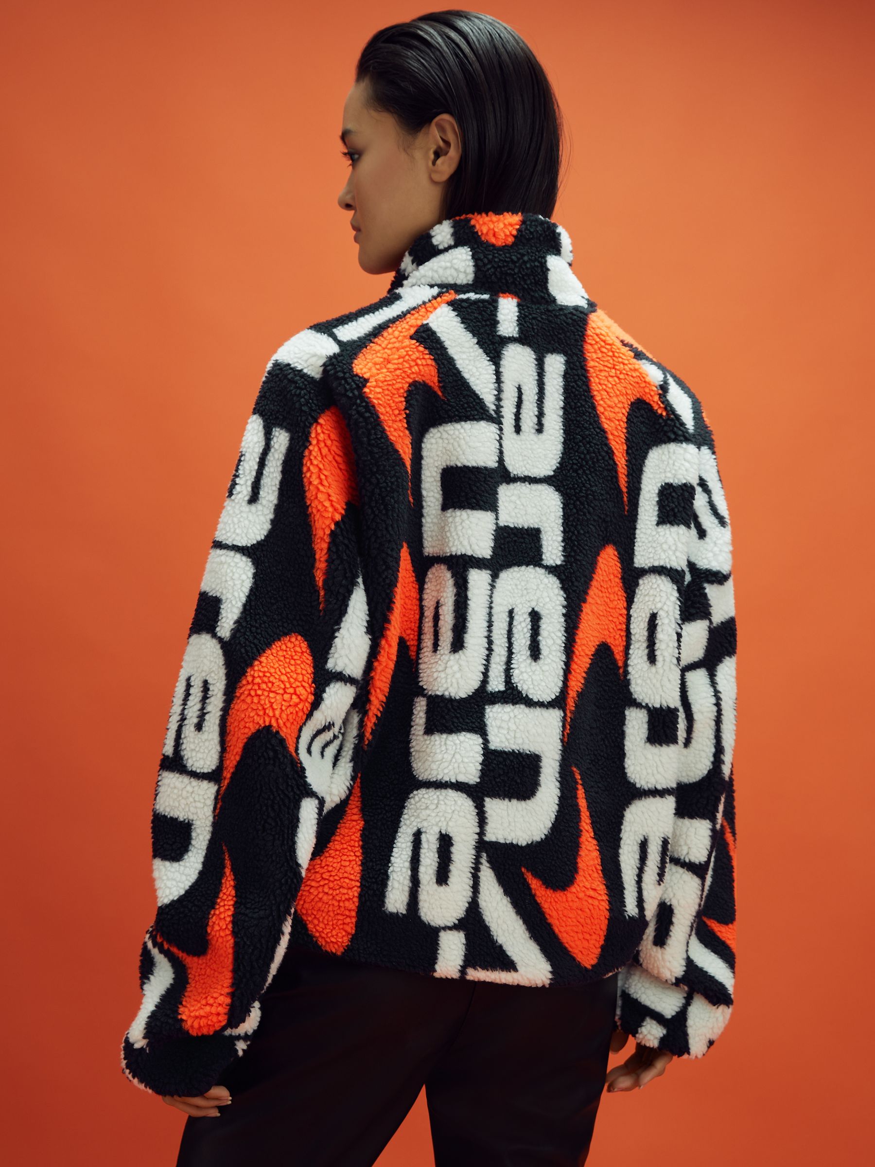 McLaren F1 Zip-Through Fleece Jacket in Black Multi - Image 8 of 10
