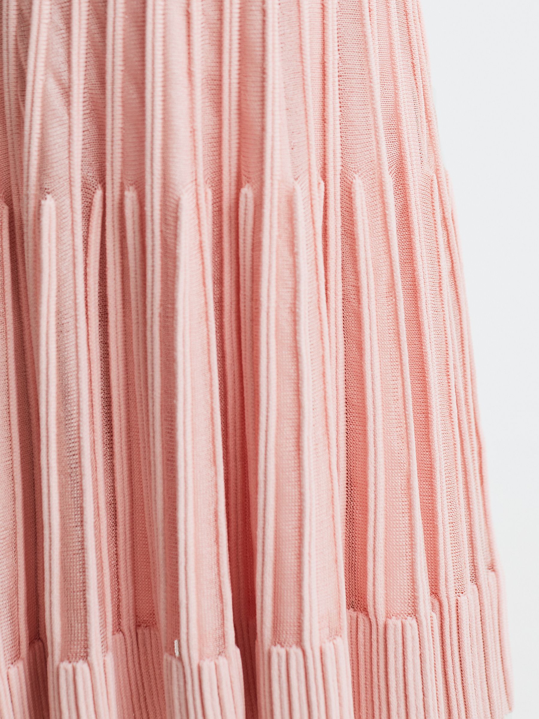 9-13 yrs Ribbed Fit-and-Flare Dress in Pink - Image 4 of 6