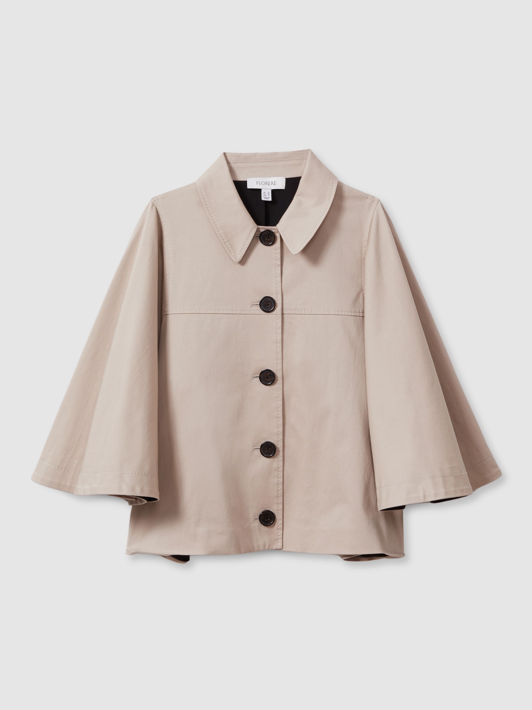 Florere Swing Coat in Beige - Image 2 of 5