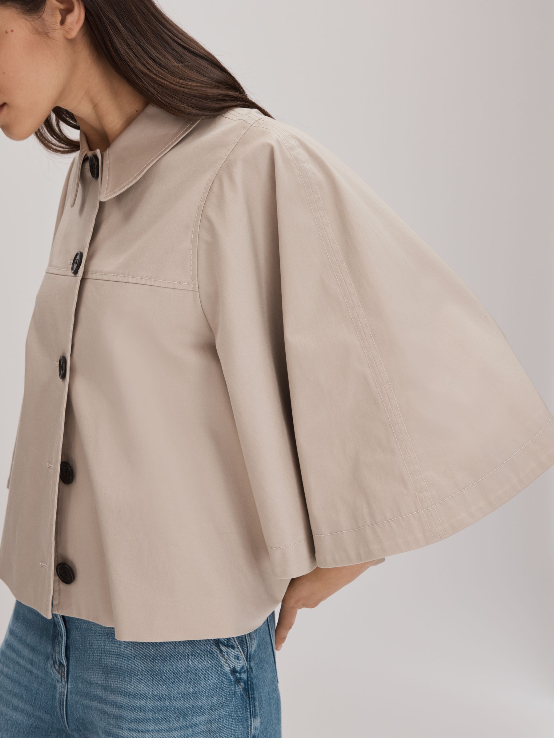Florere Swing Coat in Beige - Image 3 of 5