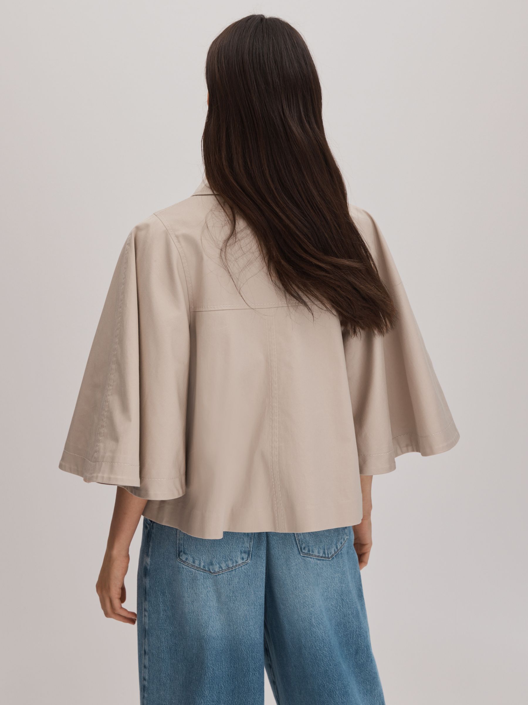 Florere Swing Coat in Beige - Image 4 of 5