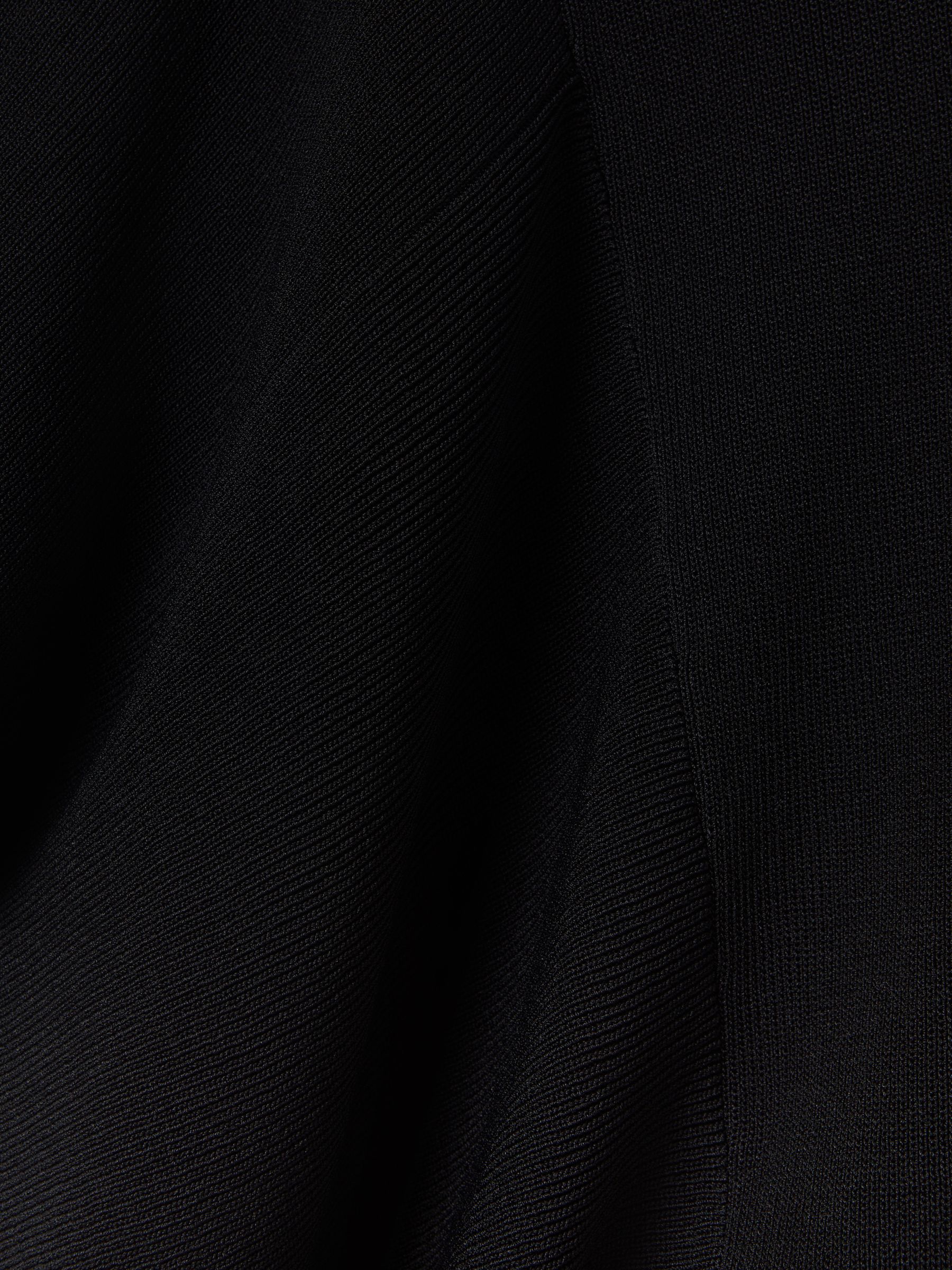Knitted Cape Sleeve Mini Dress in Black - Image 6 of 6