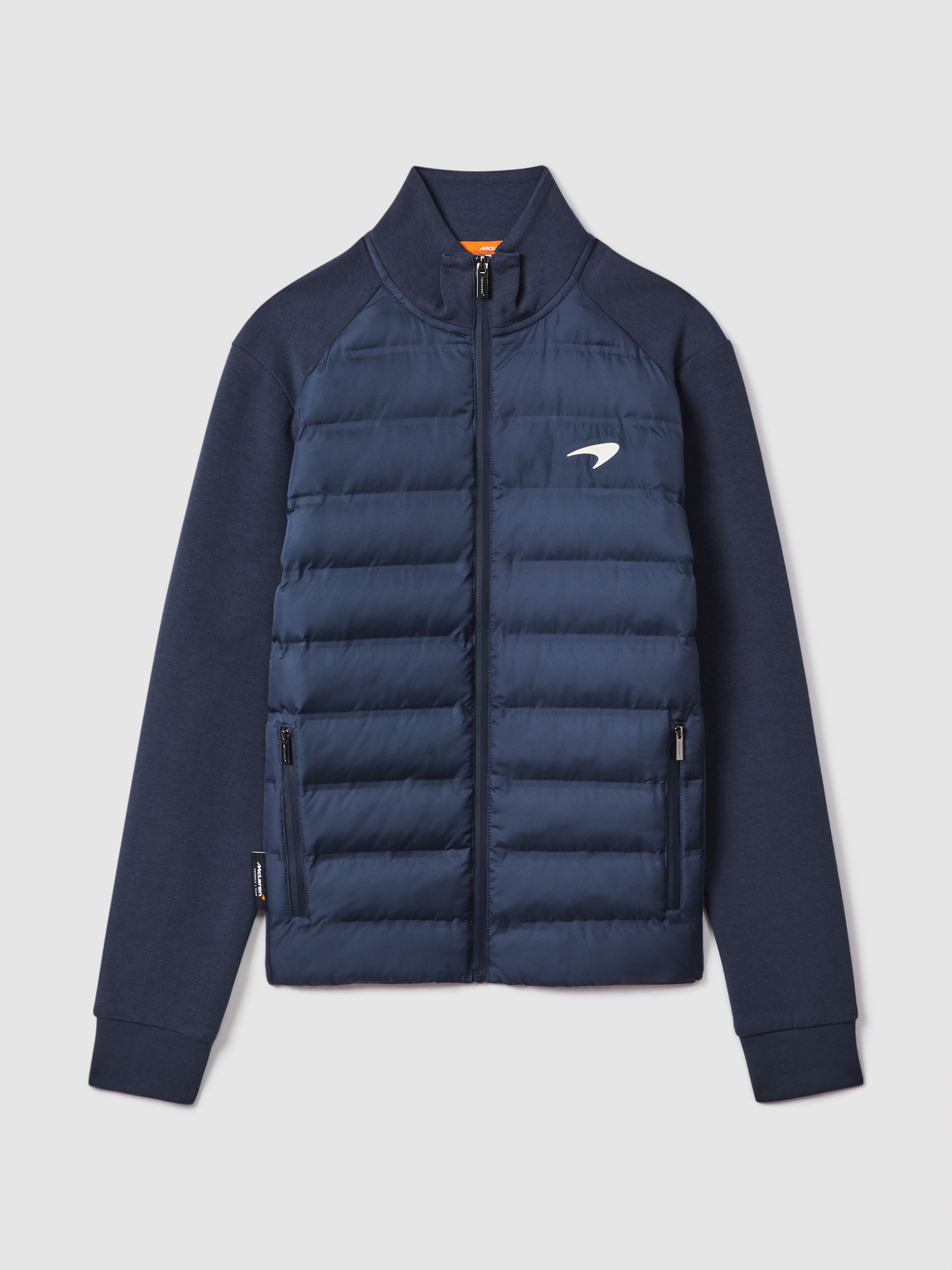 McLaren F1 Hybrid Quilt and Jersey Jacket in Airforce Blue - Image 2 of 7