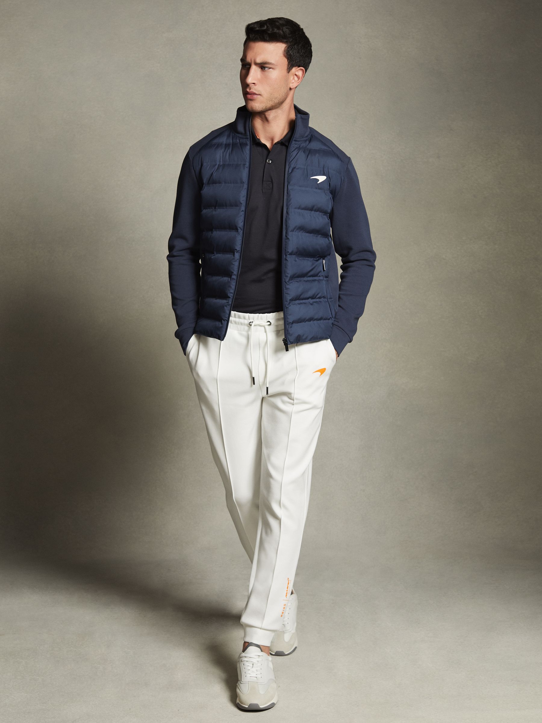 McLaren F1 Hybrid Quilt and Jersey Jacket in Airforce Blue - Image 3 of 7