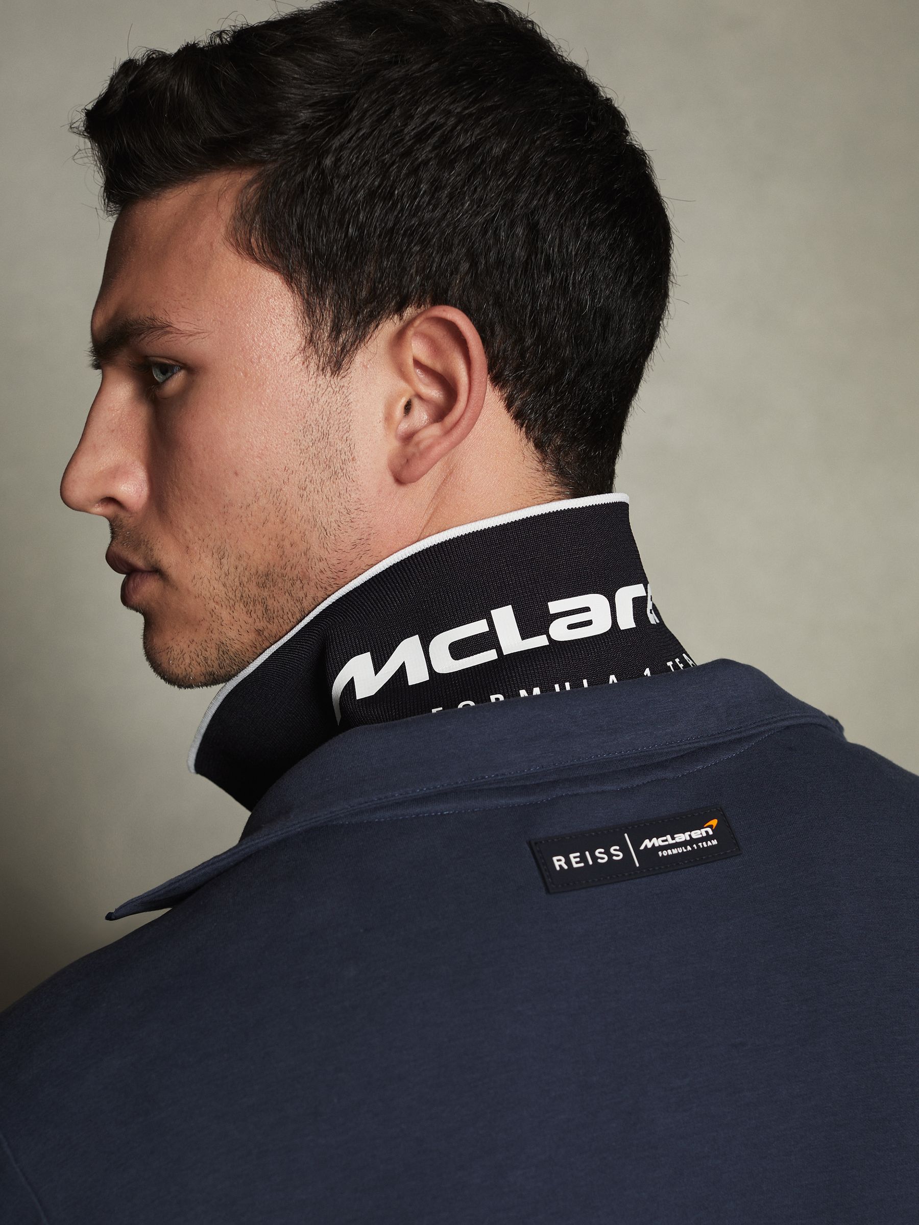 McLaren F1 Hybrid Quilt and Jersey Jacket in Airforce Blue - Image 4 of 7
