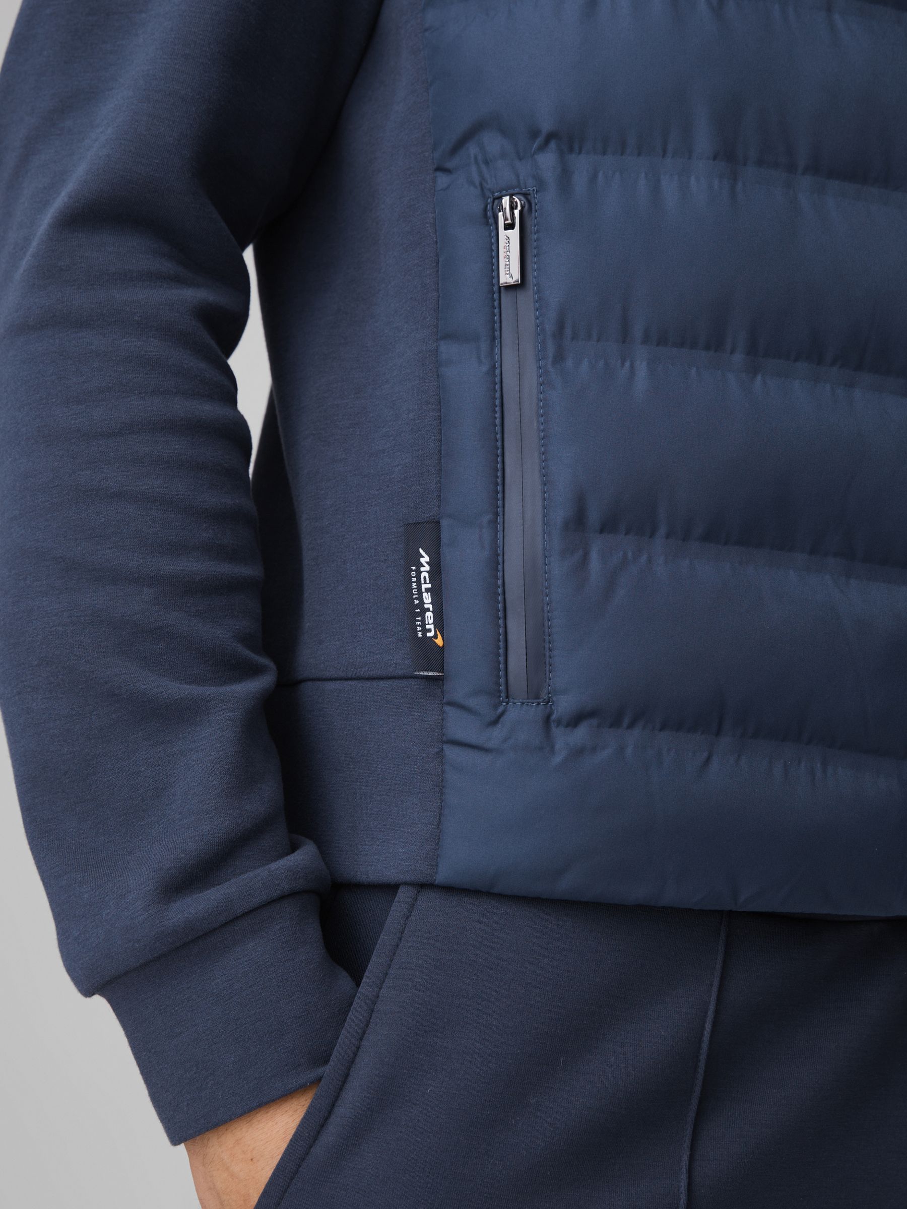 McLaren F1 Hybrid Quilt and Jersey Jacket in Airforce Blue - Image 5 of 7