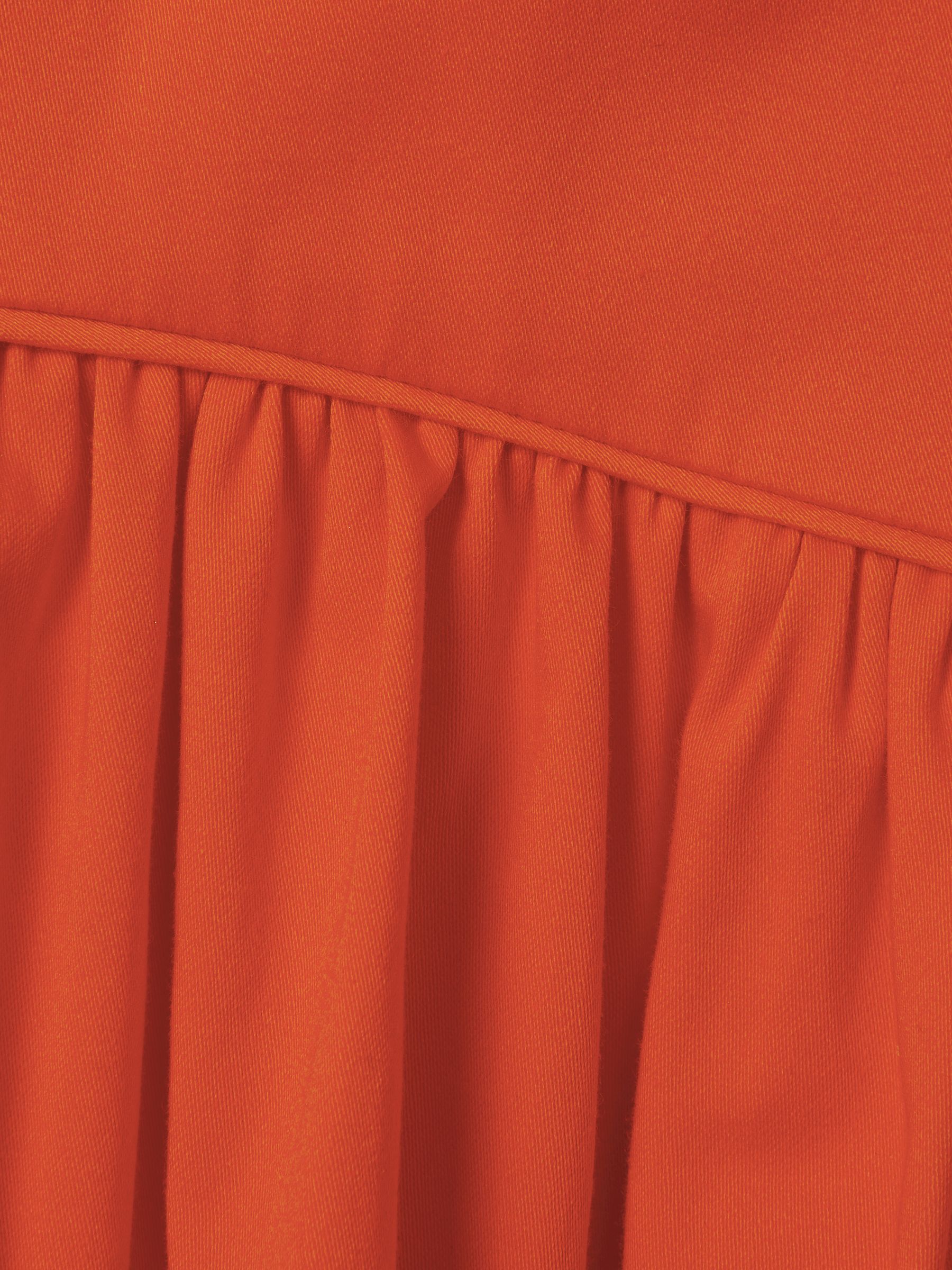 Florere Side Tie Midi Dress in Deep Coral - Image 6 of 6