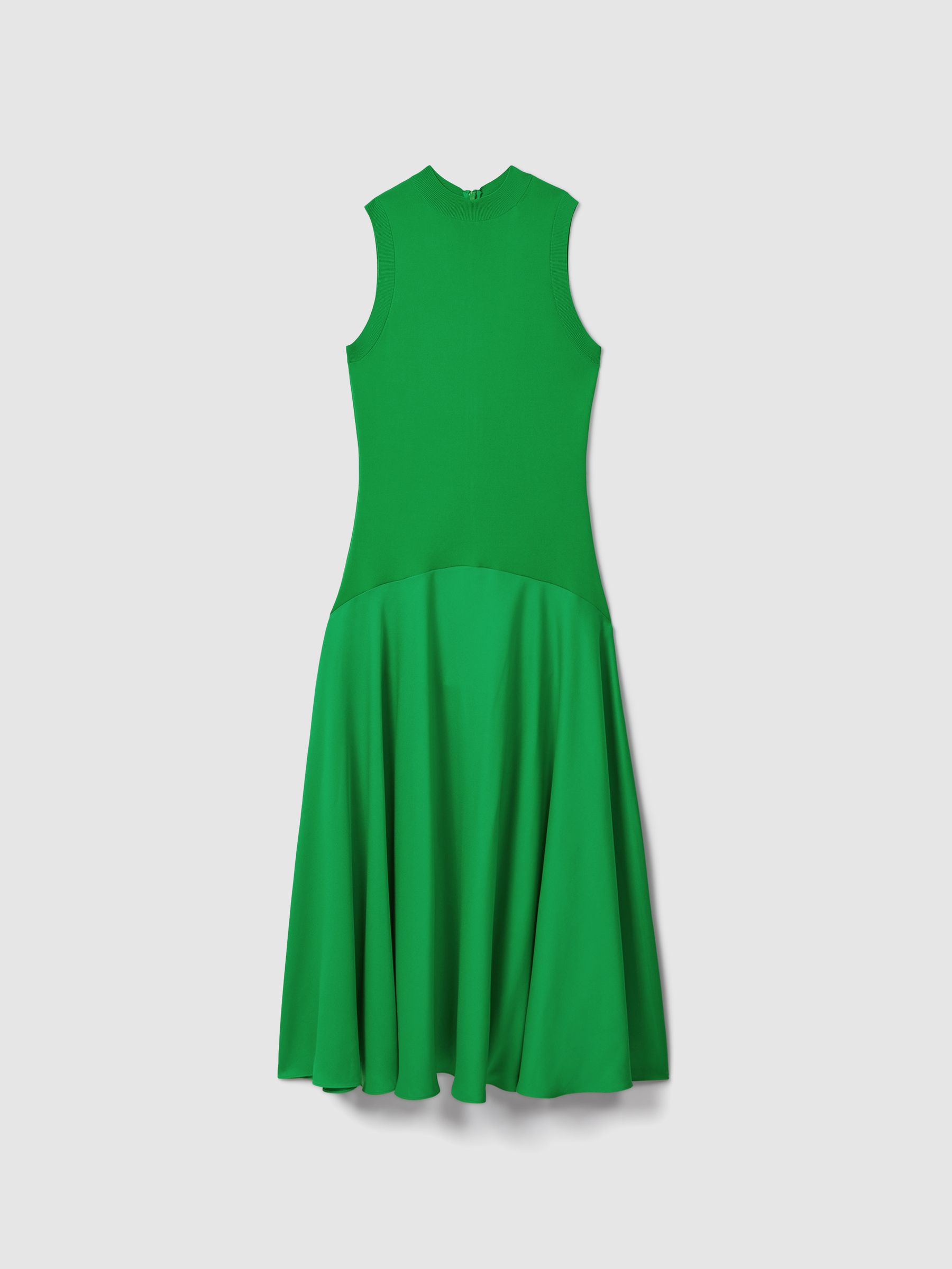 Florere Fit-and-Flare Midi Dress in Bright Green - Image 2 of 7