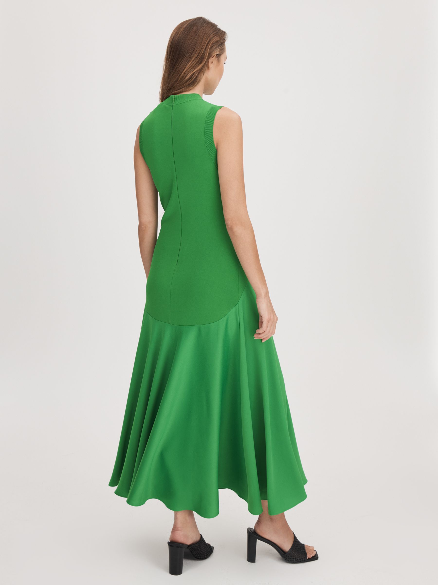 Florere Fit-and-Flare Midi Dress in Bright Green - Image 5 of 7