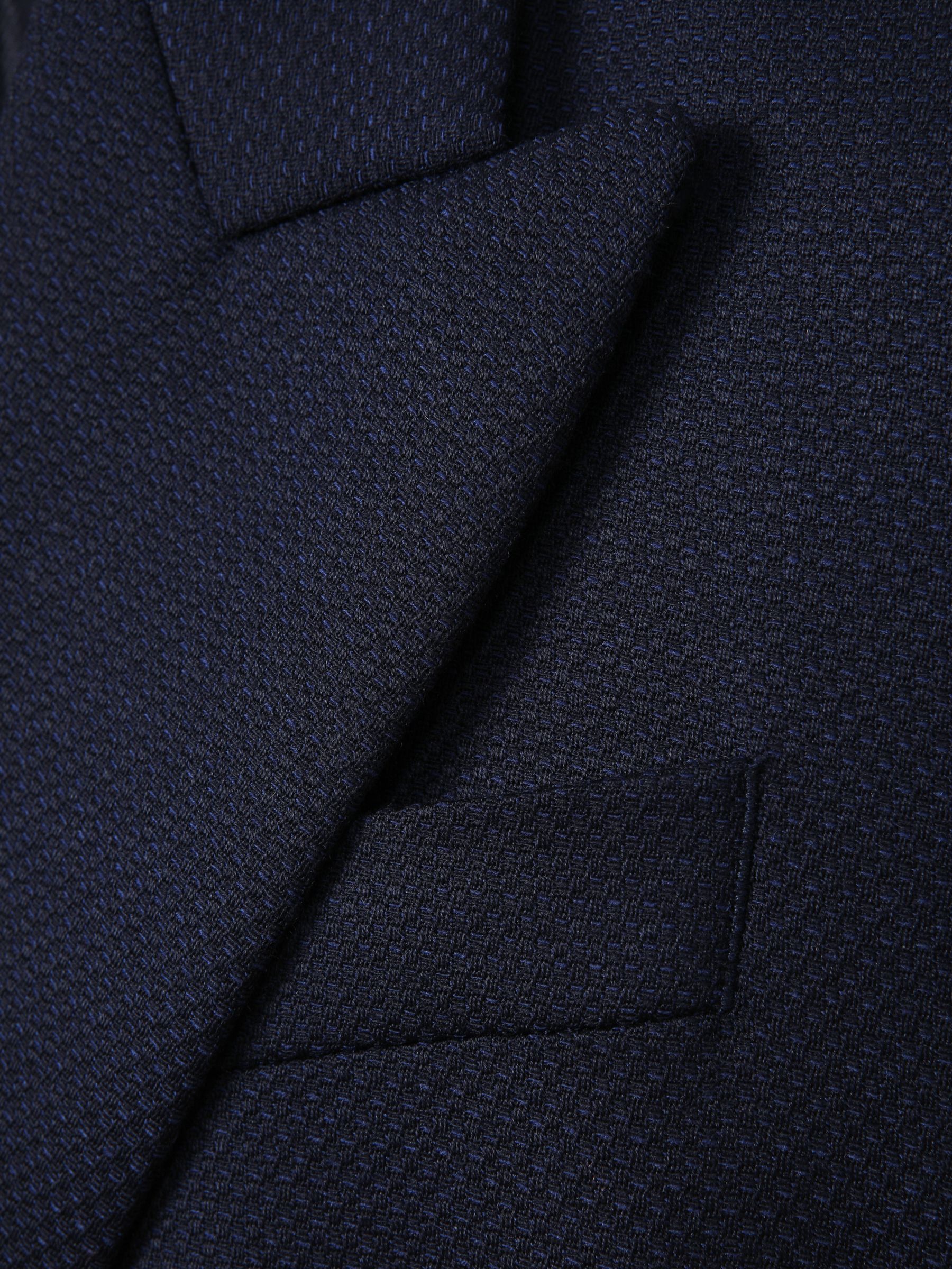 Wool Blend Double Breasted Suit Blazer in Navy - Image 7 of 7