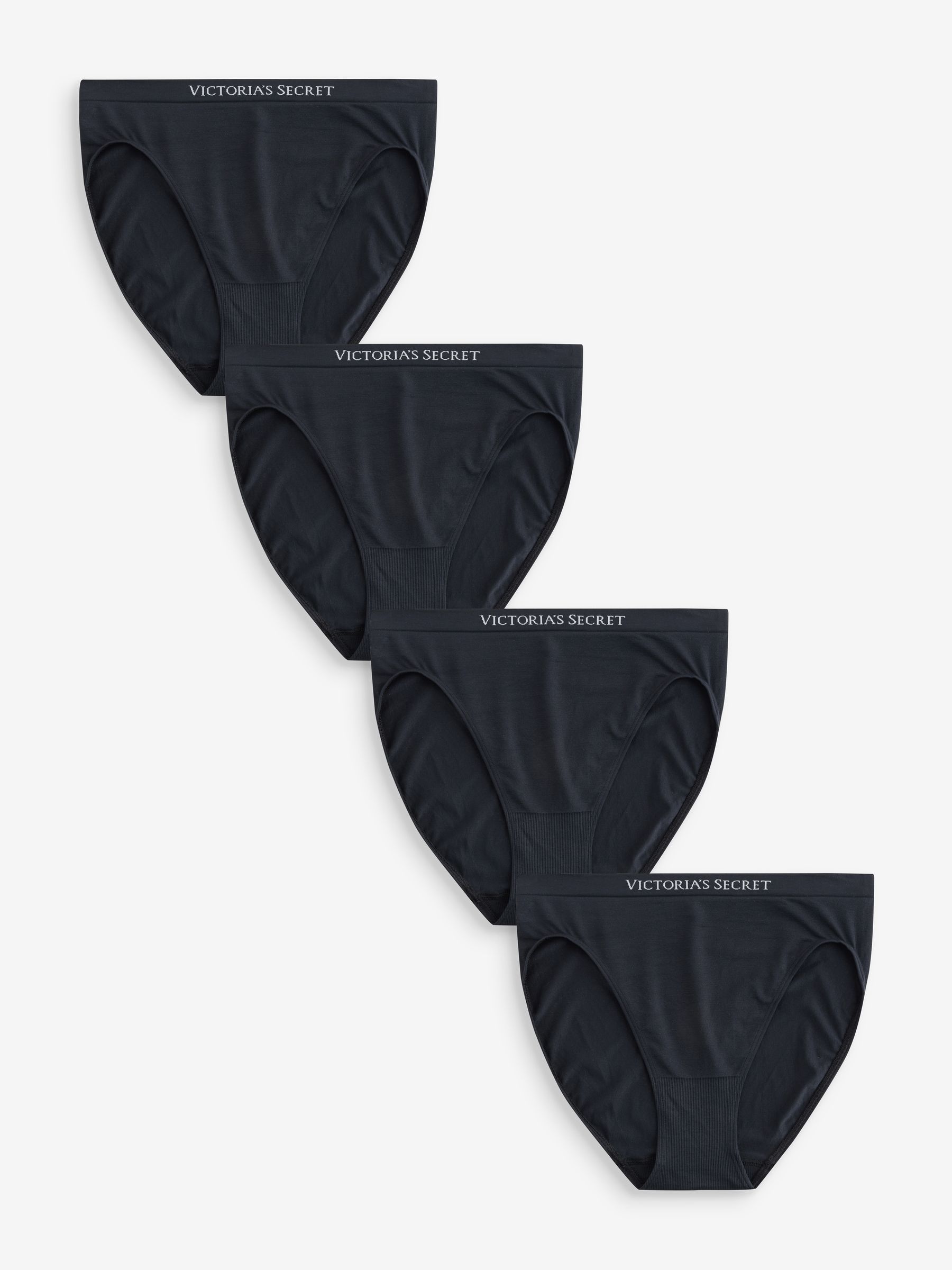 Black Brief Logo 4 Pack Knickers - Image 1 of 4