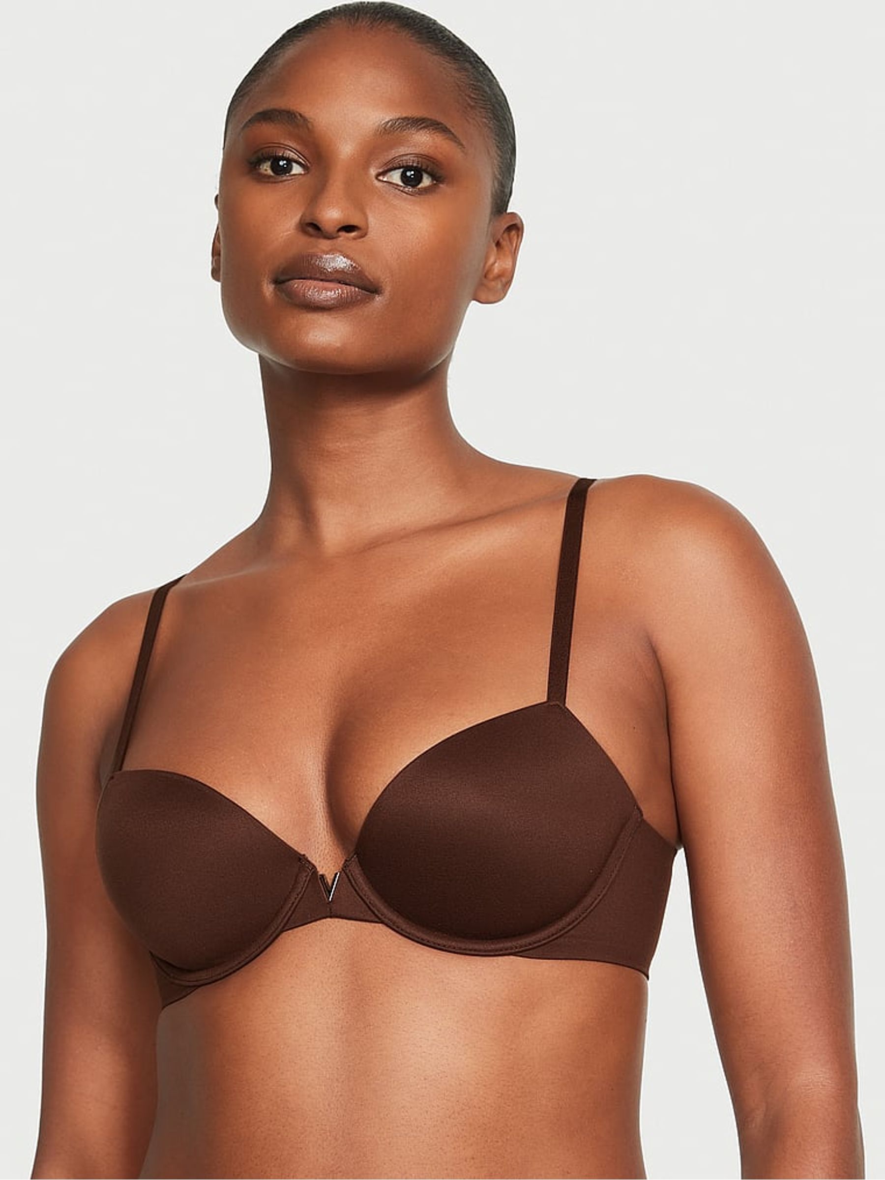 Ganache Brown Smooth Lightly Lined Demi Bra - Image 1 of 3