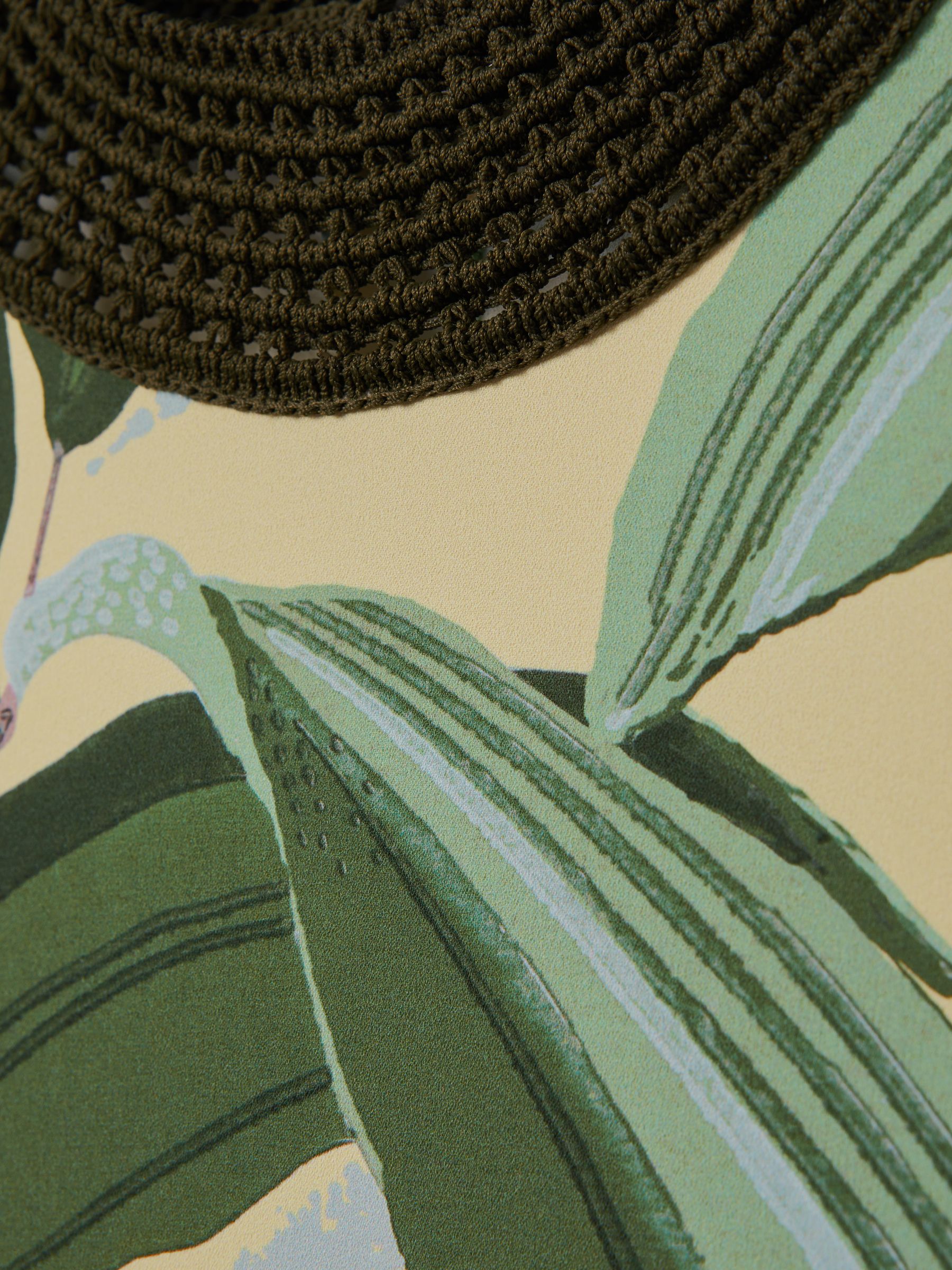 Florere Printed High Neck Maxi Dress in Pale Yellow - Image 7 of 8