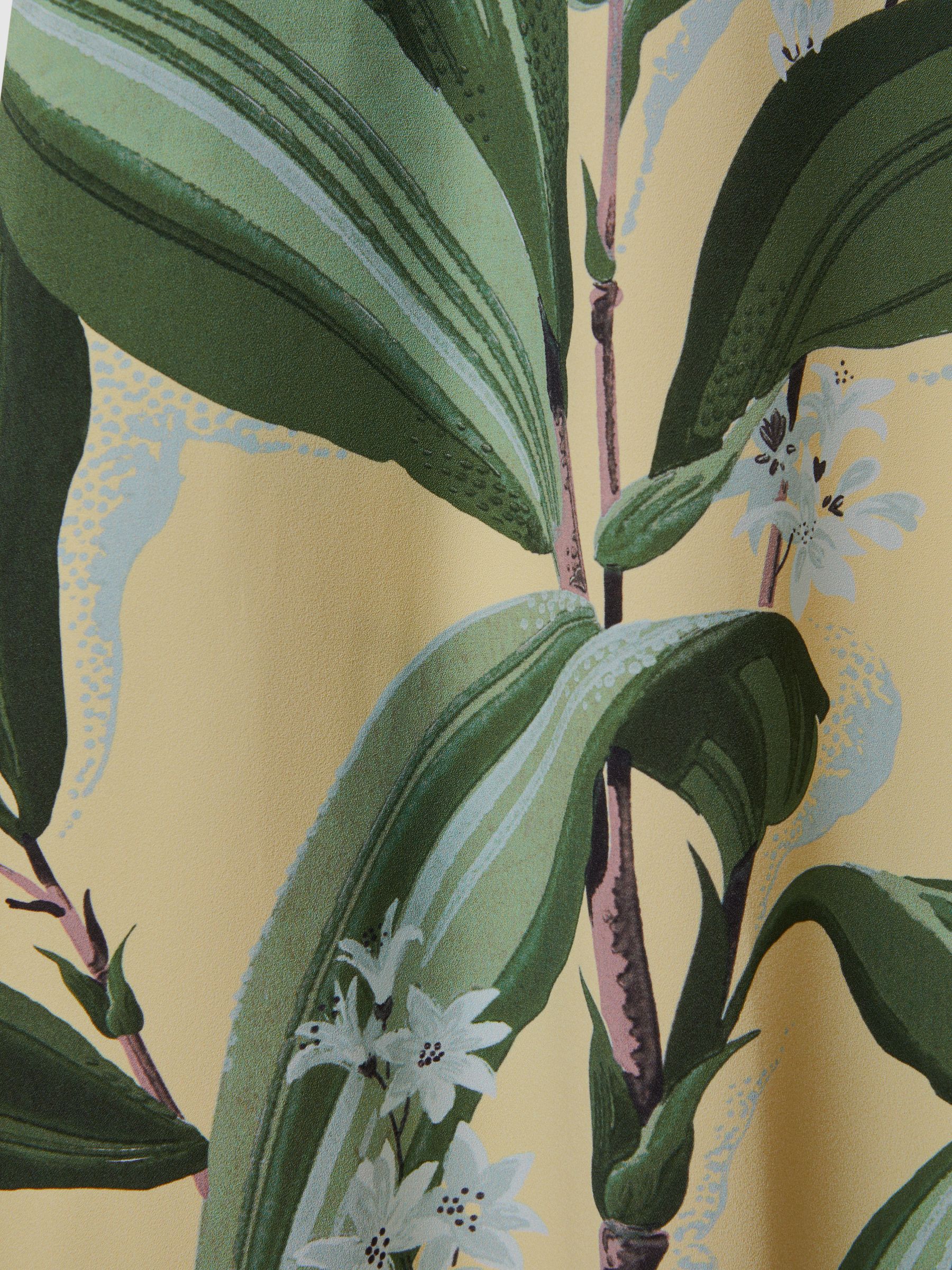 Florere Printed High Neck Maxi Dress in Pale Yellow - Image 8 of 8
