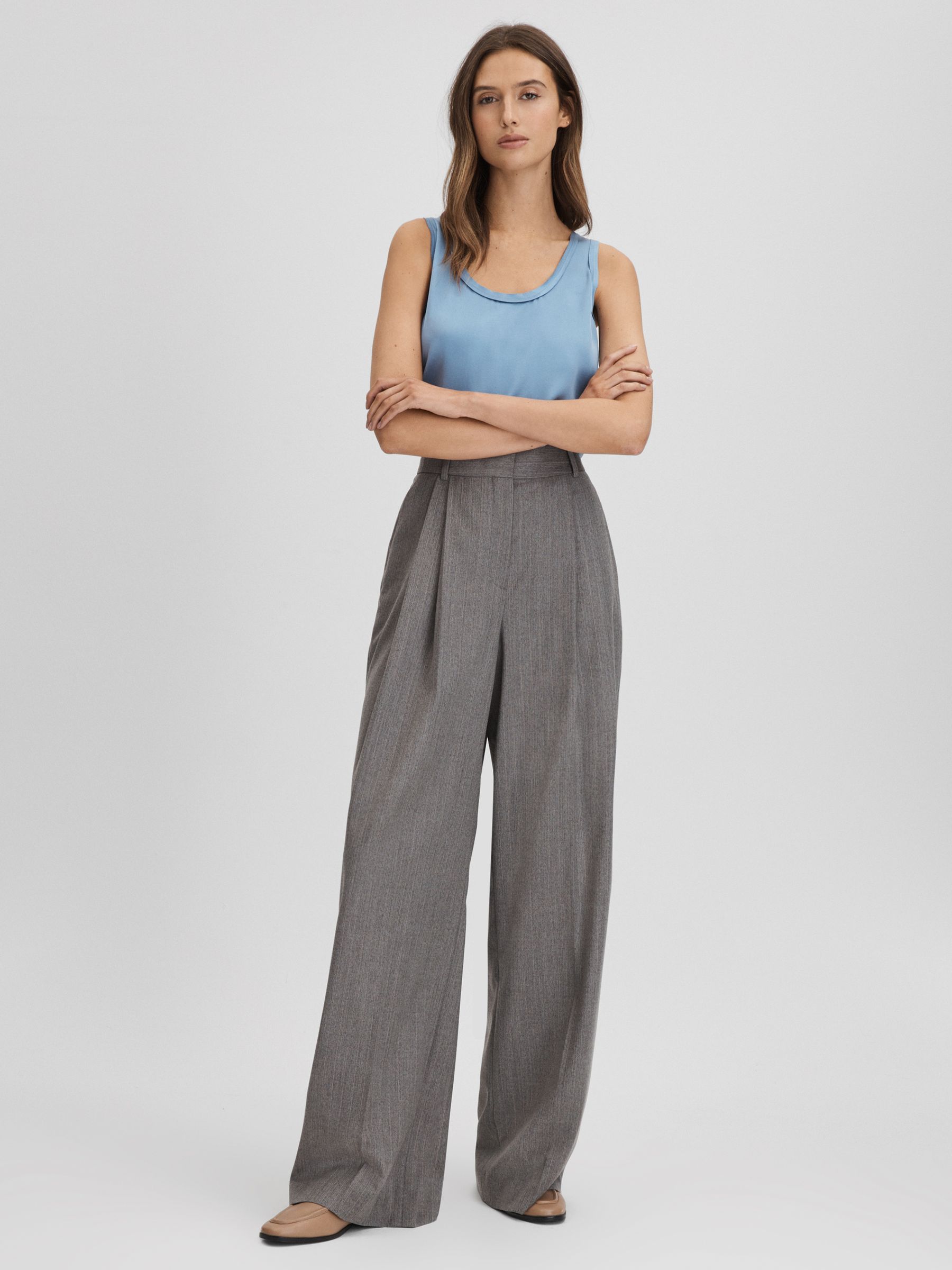 Silk Front Vest in Blue - Image 1 of 5