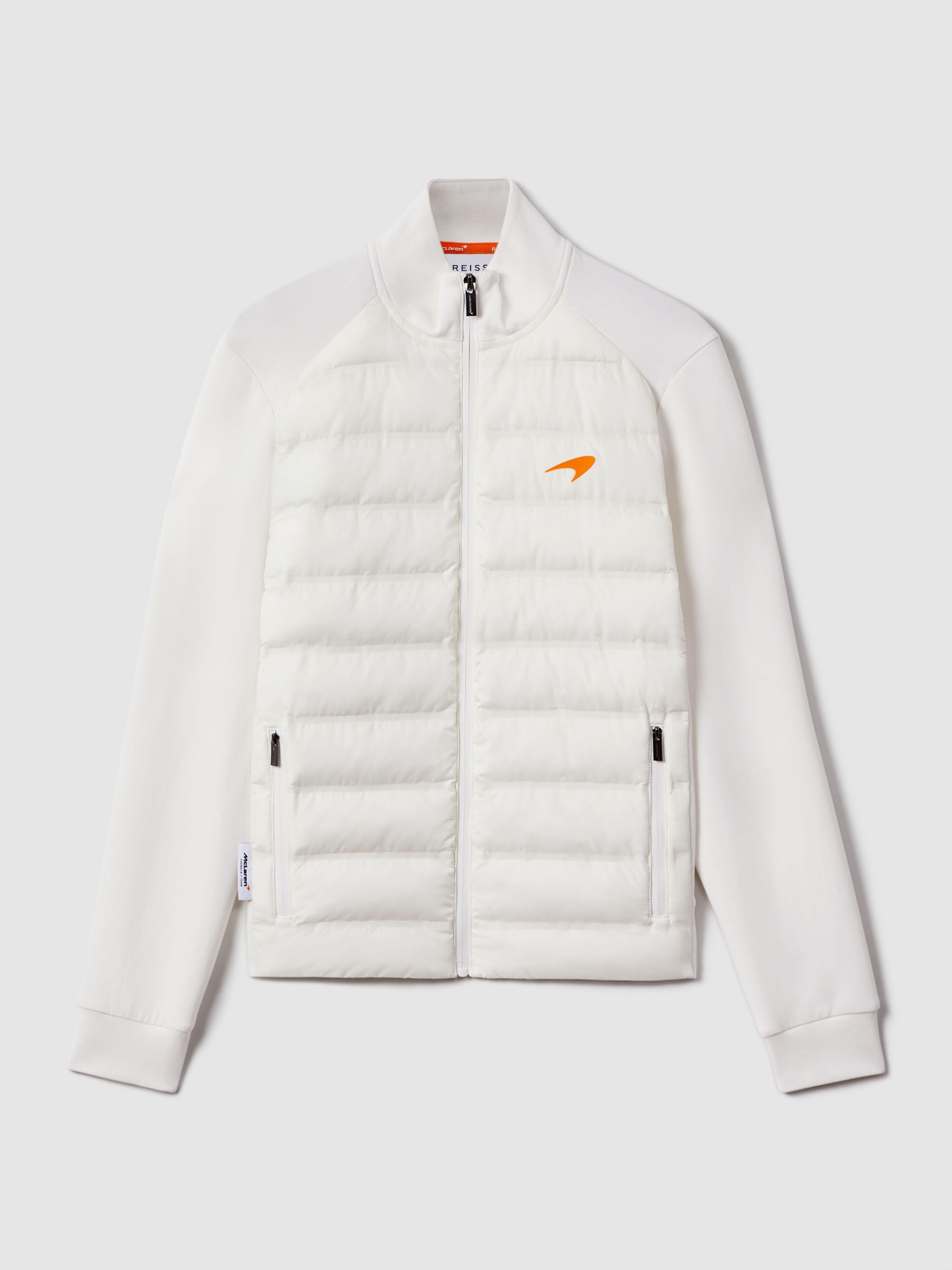 McLaren F1 Hybrid Quilt and Jersey Jacket in White - Image 2 of 10