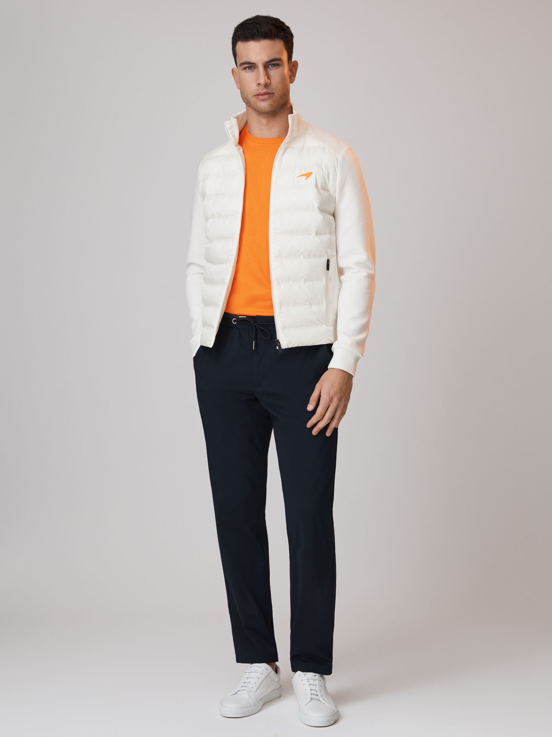 McLaren F1 Hybrid Quilt and Jersey Jacket in White - Image 3 of 10