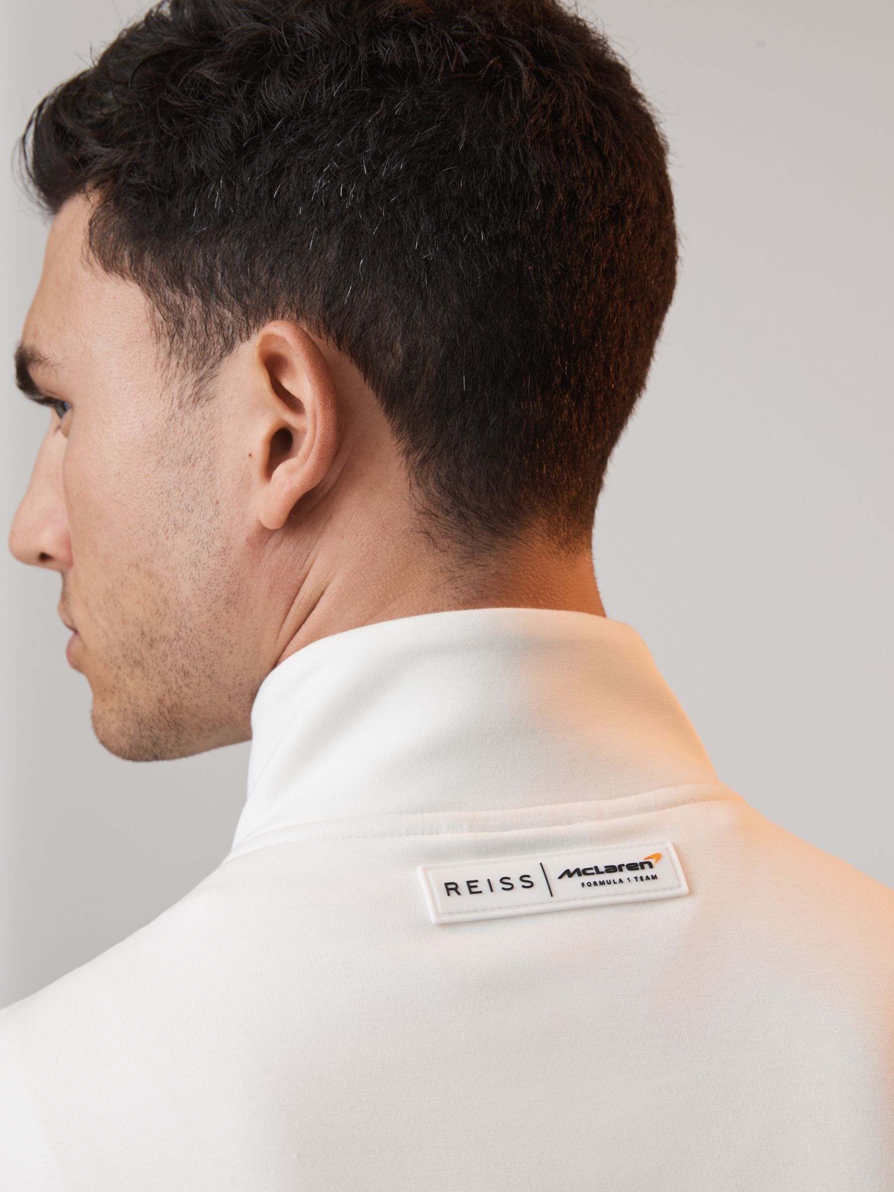 McLaren F1 Hybrid Quilt and Jersey Jacket in White - Image 6 of 10