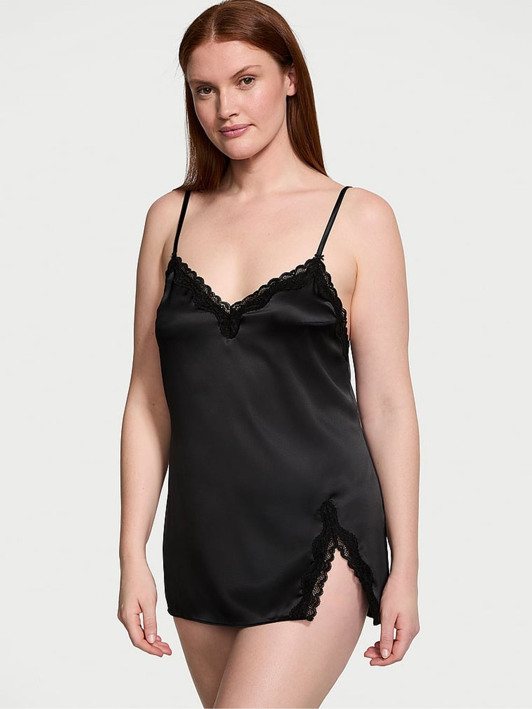 Black Lace Slip Dress - Image 1 of 3
