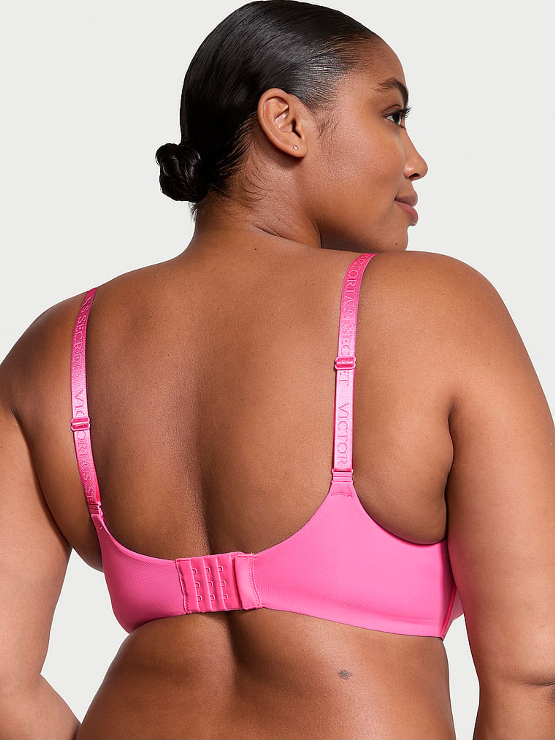 Hollywood Pink Rib Non Wired Lightly Lined Bra - Image 2 of 3