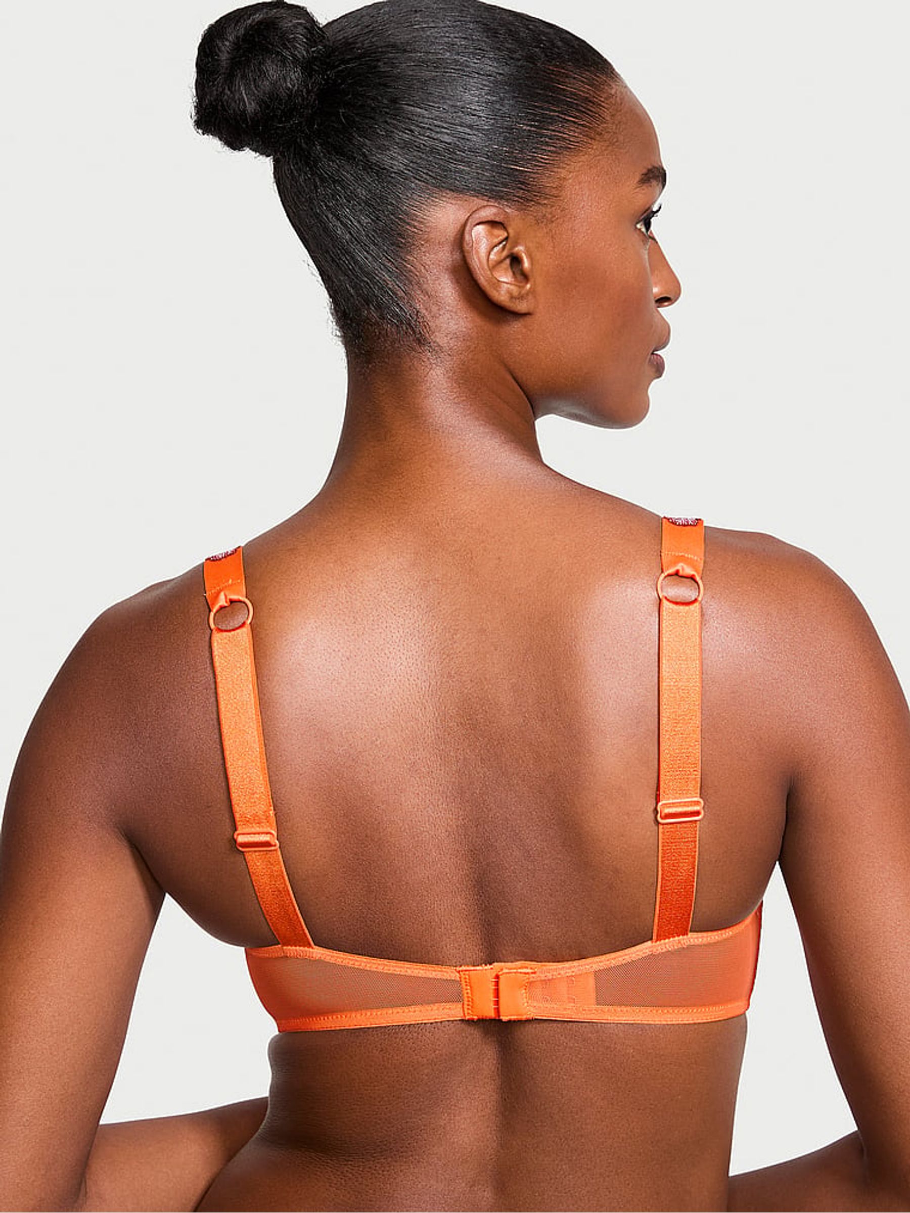 Sunset Orange Bombshell Add 2 Cups Push Up Shine Strap Push Up Bra - Image 2 of 4