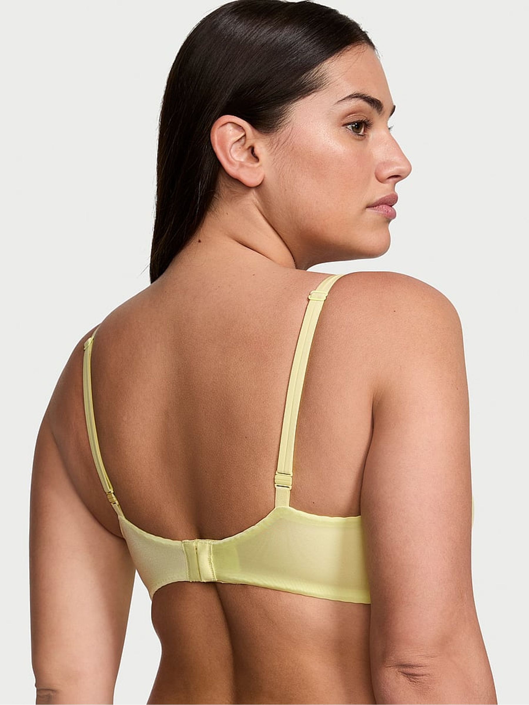 Citron Glow Yellow Smooth Plunge Push Up Bra - Image 3 of 3