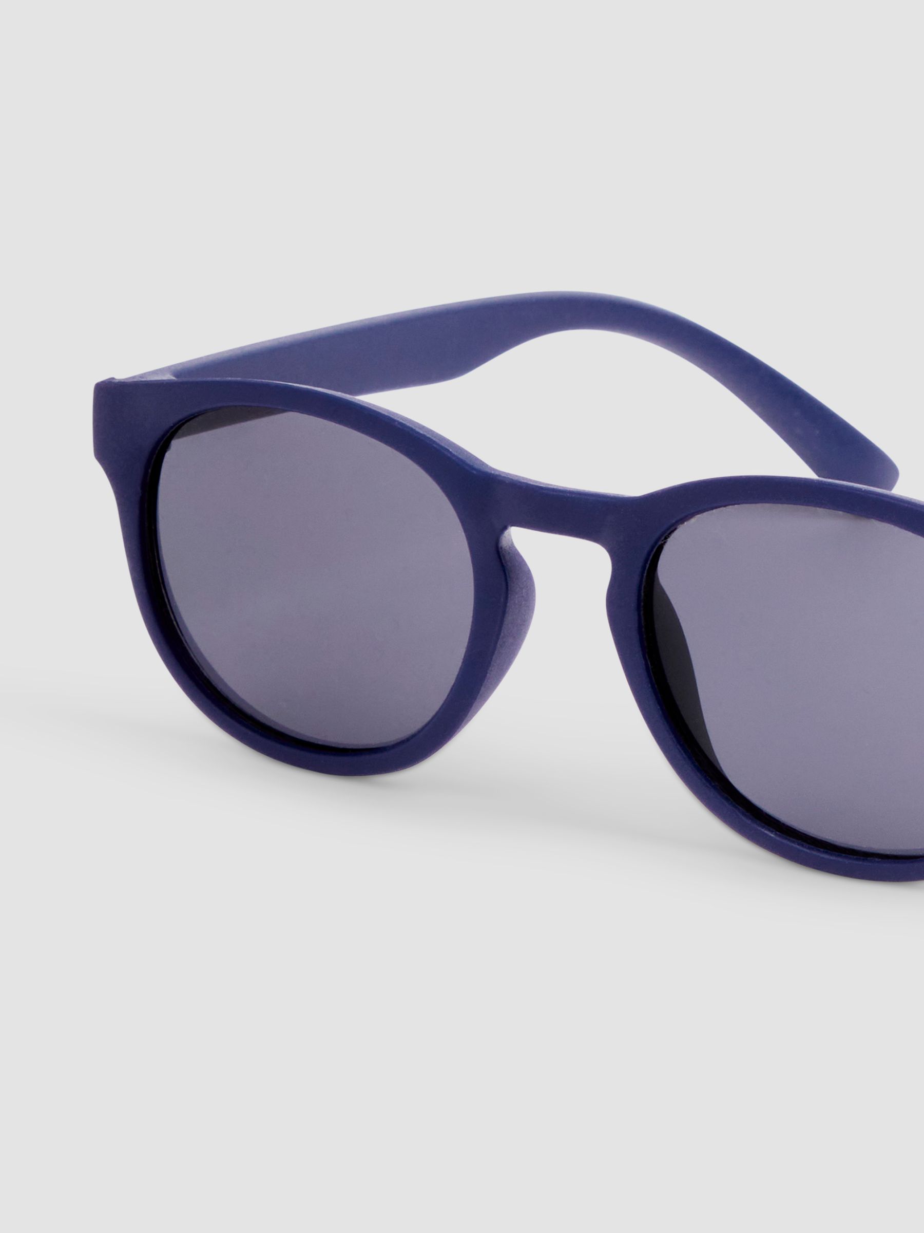 Navy Blue Rounded Sunglasses - Image 2 of 2