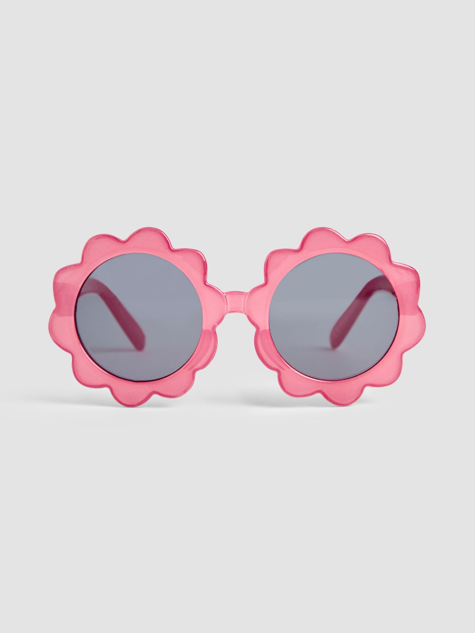 Fuchsia Pink Flower Sunglasses - Image 6 of 9