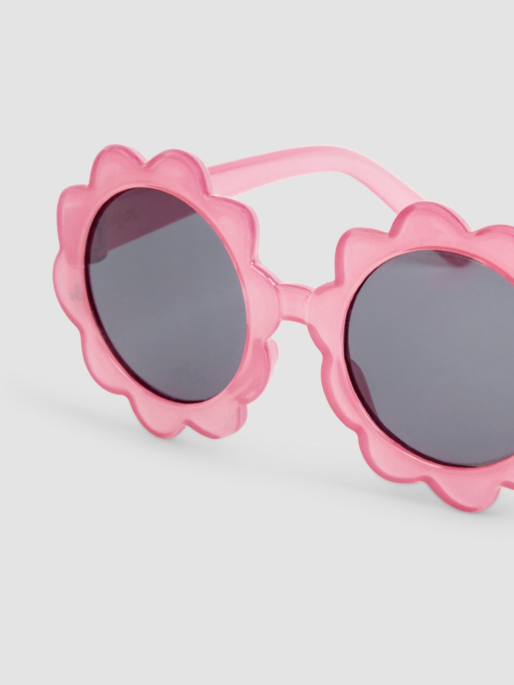 Fuchsia Pink Flower Sunglasses - Image 8 of 9