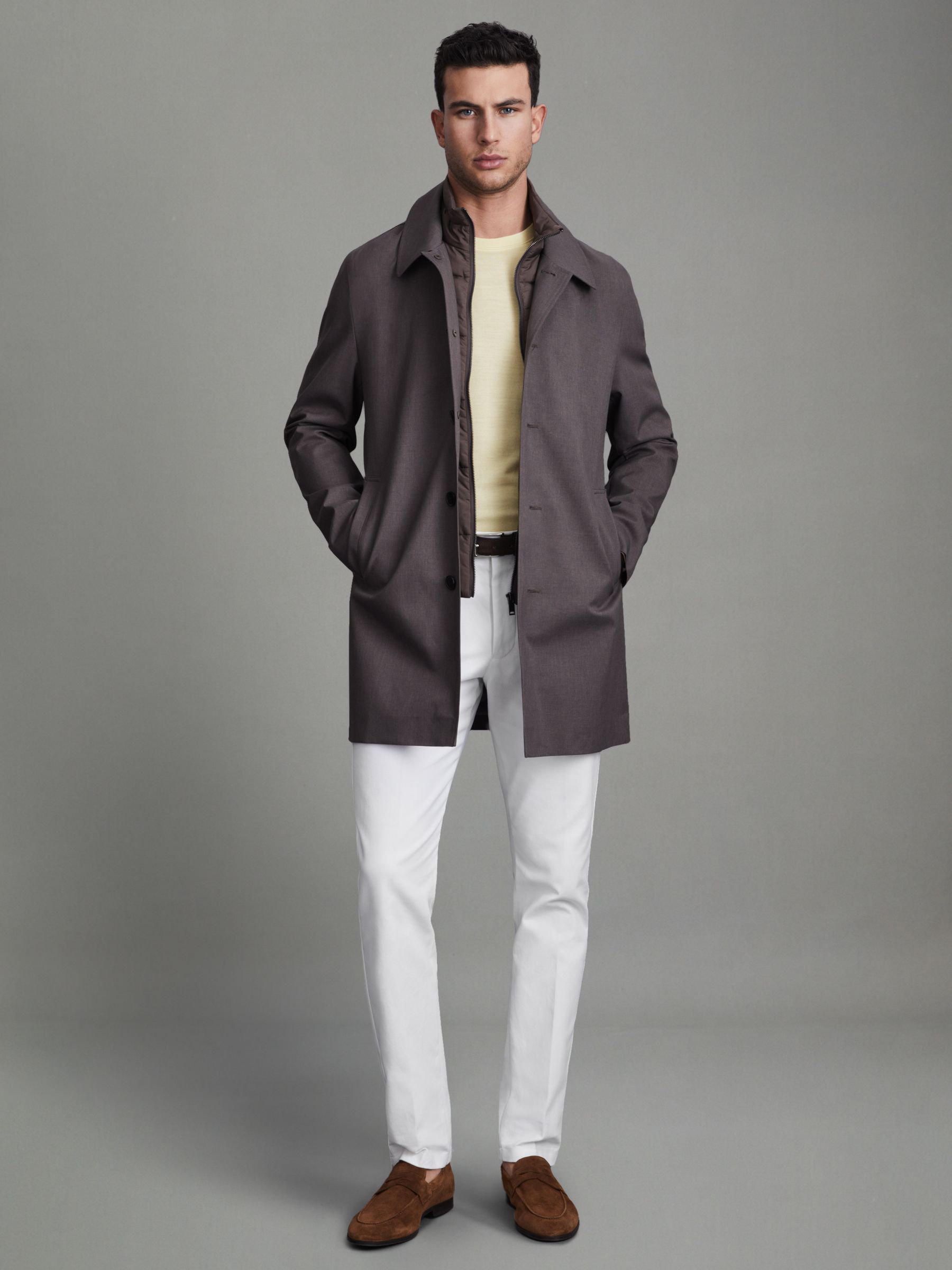 Merino Wool Crew Neck Jumper in Buttermilk Yellow - Image 3 of 5