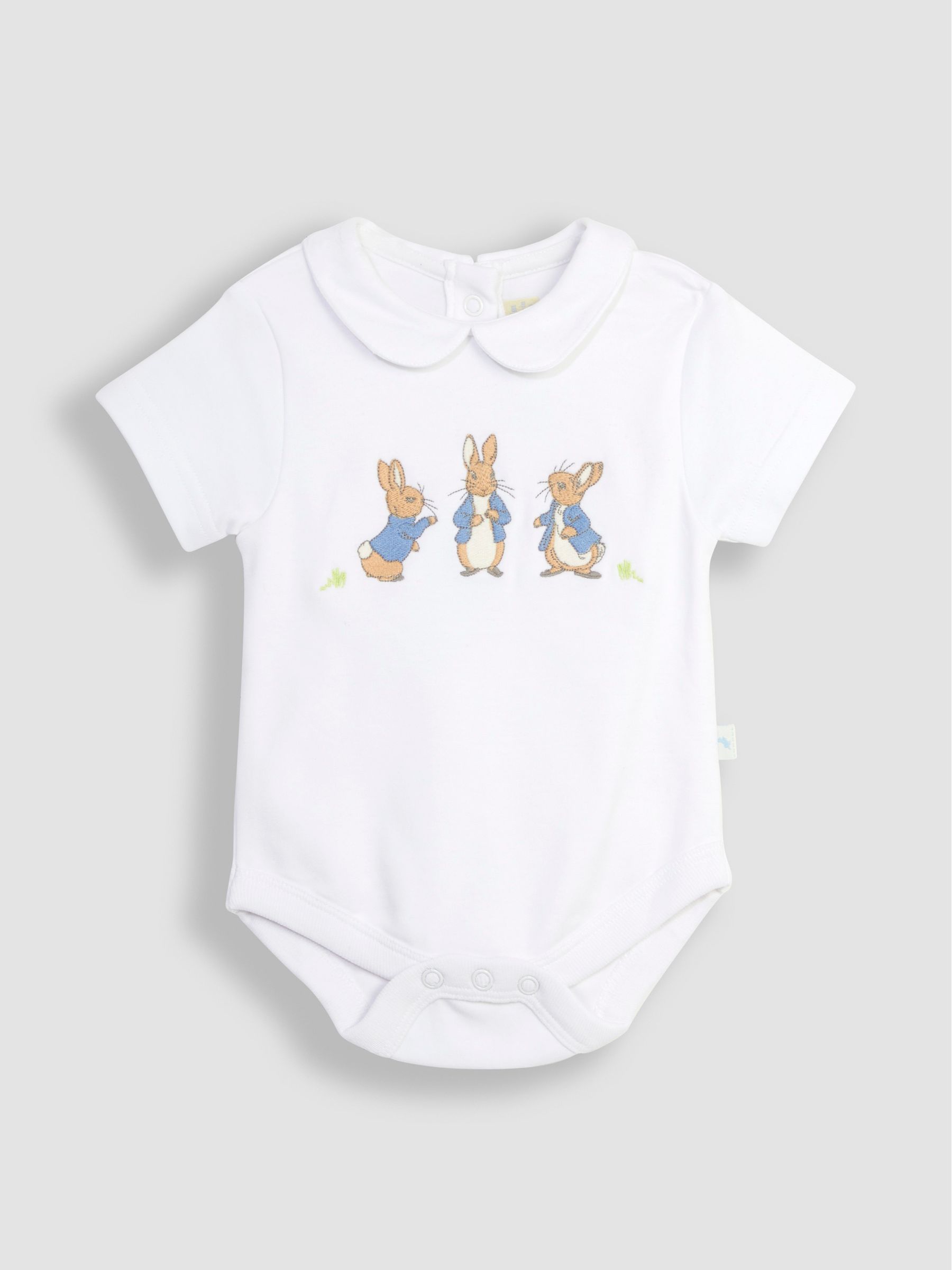 White 2-Piece Peter Rabbit Embroidered Bodysuit & Shorts Set - Image 3 of 4