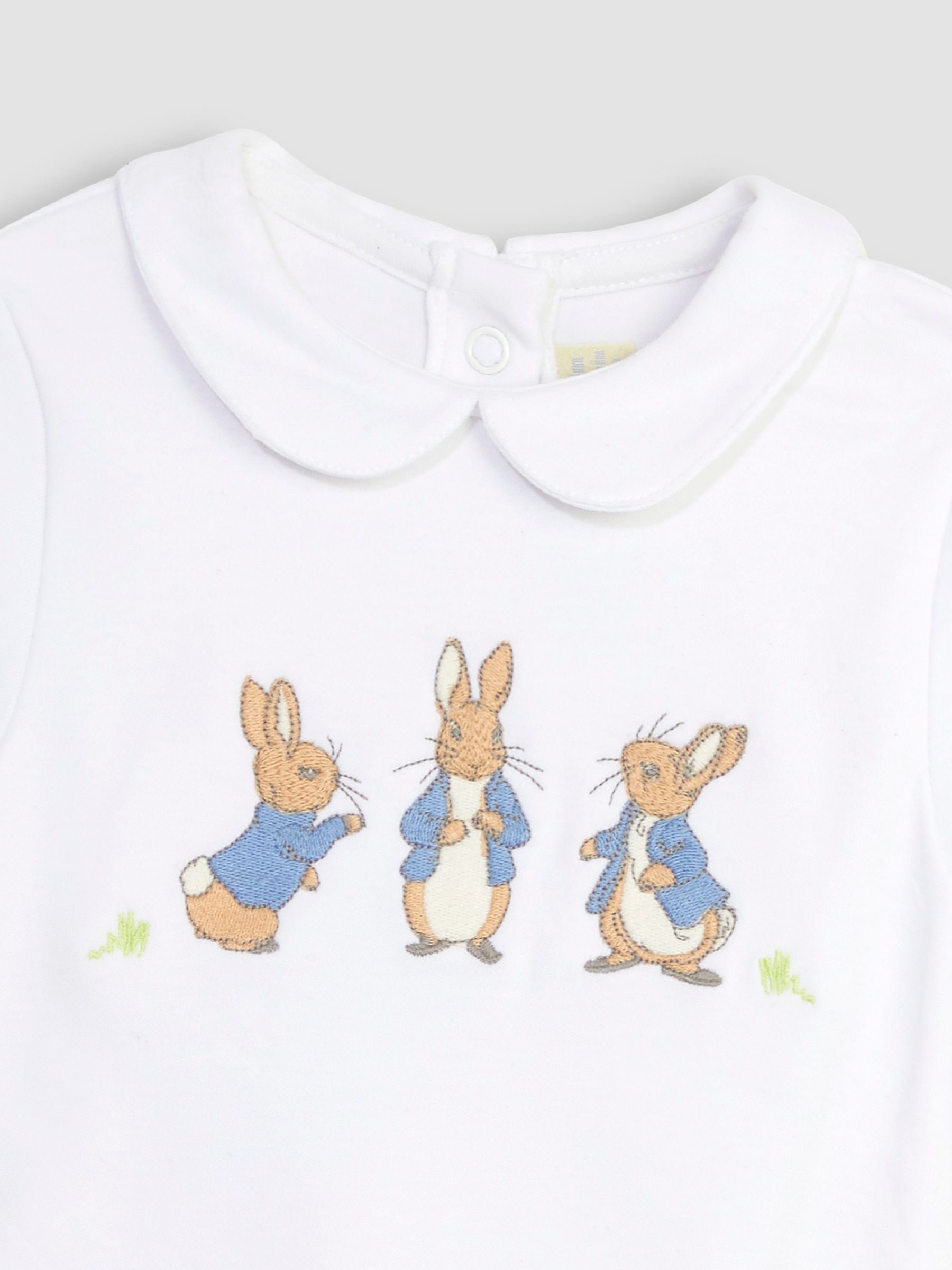 White 2-Piece Peter Rabbit Embroidered Bodysuit & Shorts Set - Image 4 of 4