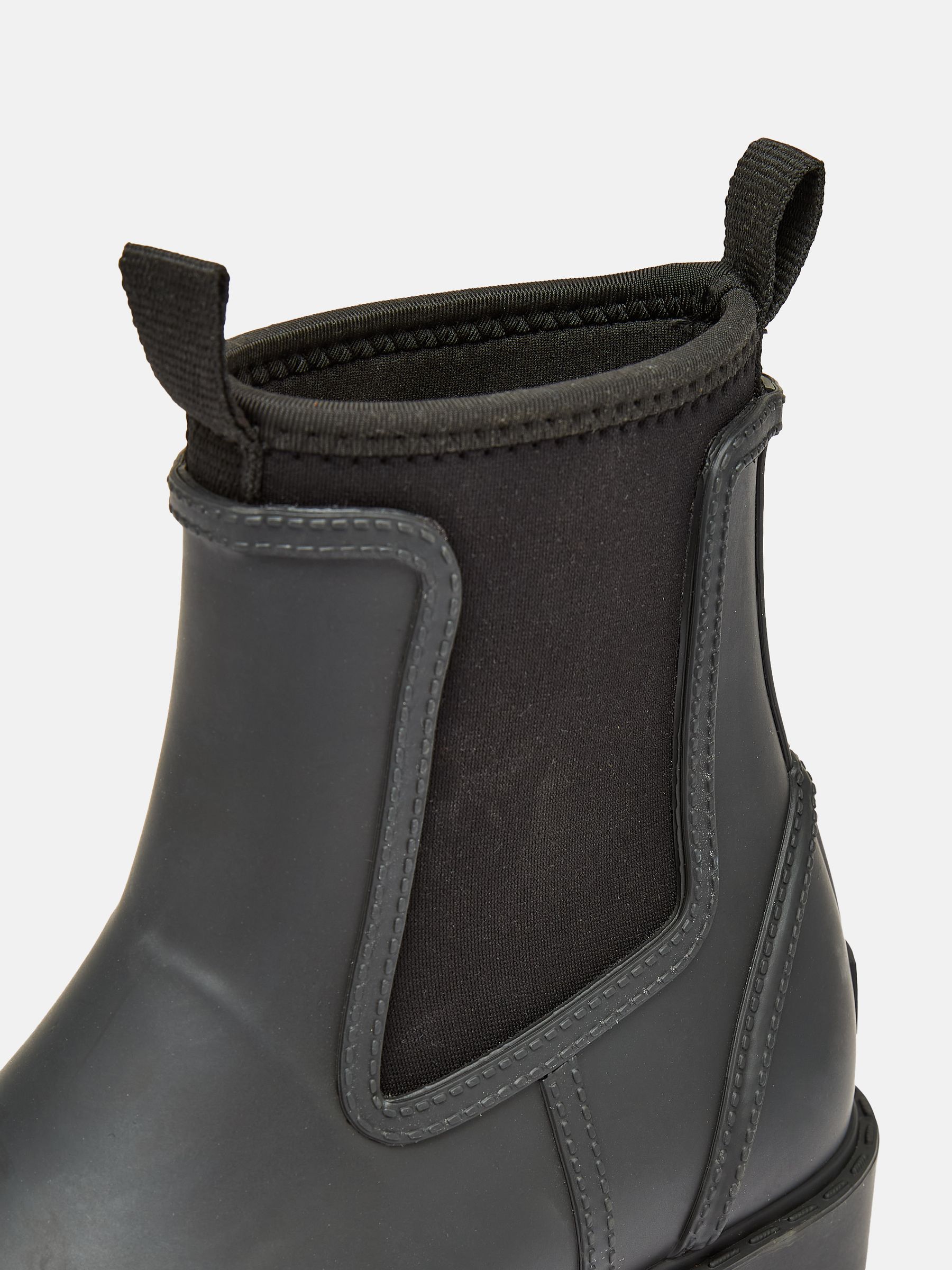 Oakfield Black Short Neoprene-Lined Ankle Wellies - Image 4 of 6