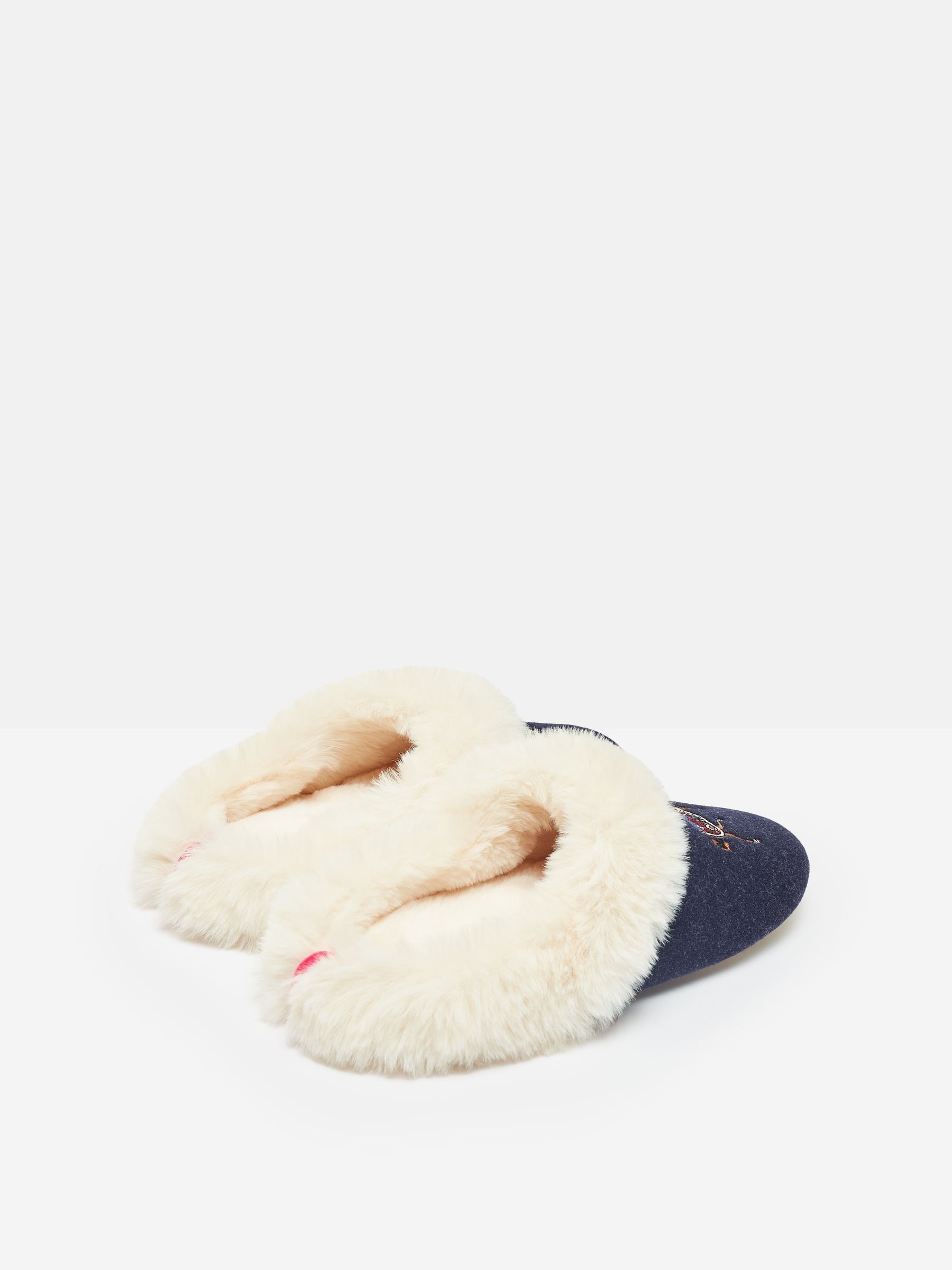 Slippet Luxe Navy Blue Horse Embroided Slippers - Image 4 of 7