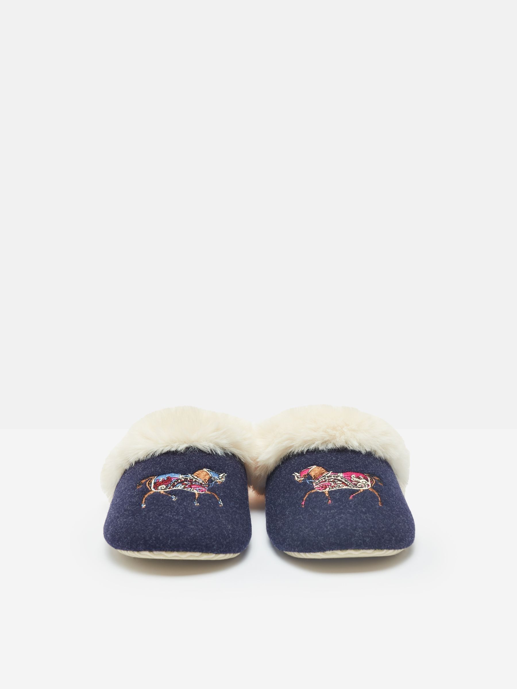 Slippet Luxe Navy Blue Horse Embroided Slippers - Image 5 of 7