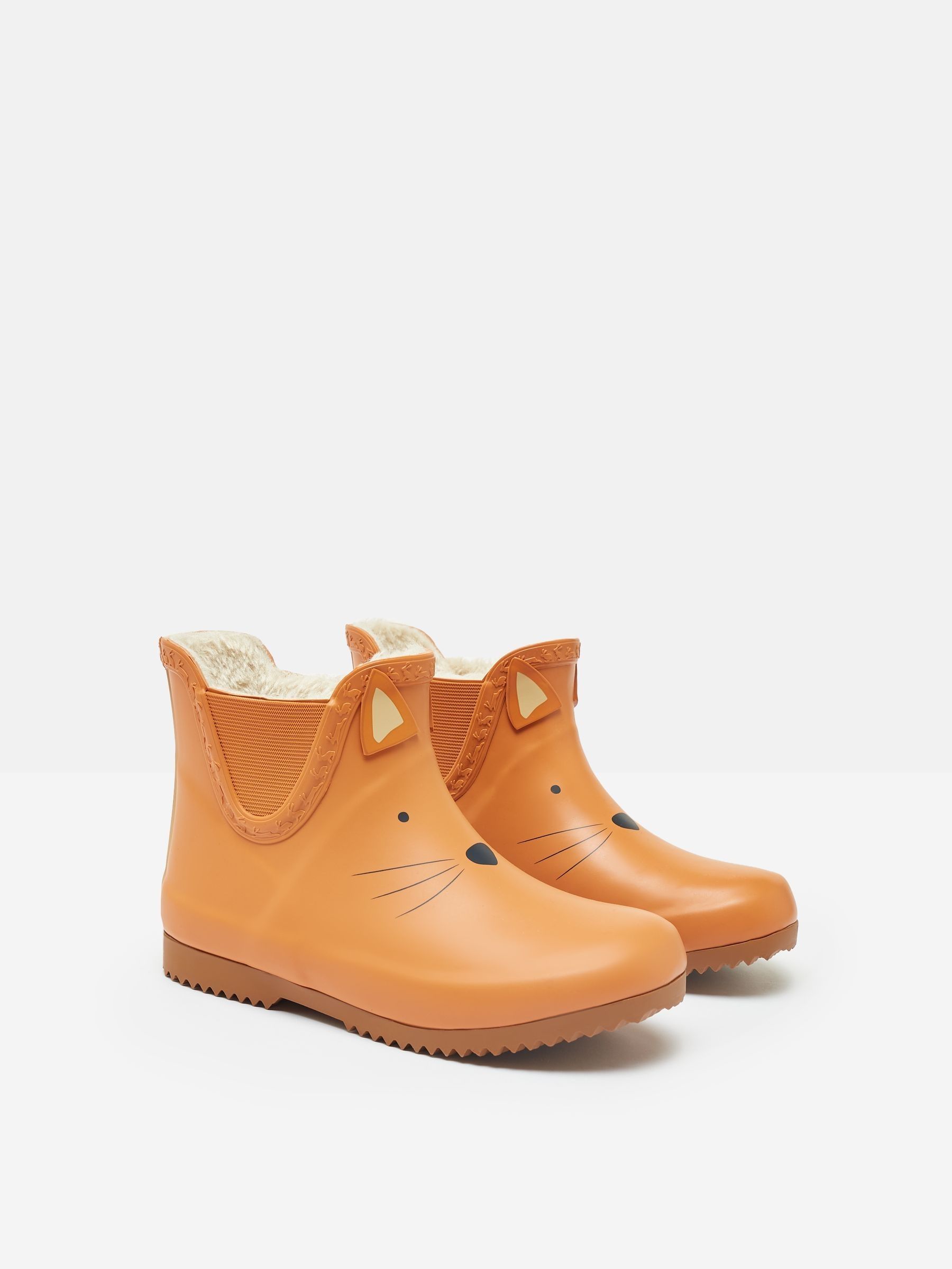Kids' Orange Character Fleece Lined Ankle Wellies - Image 3 of 6