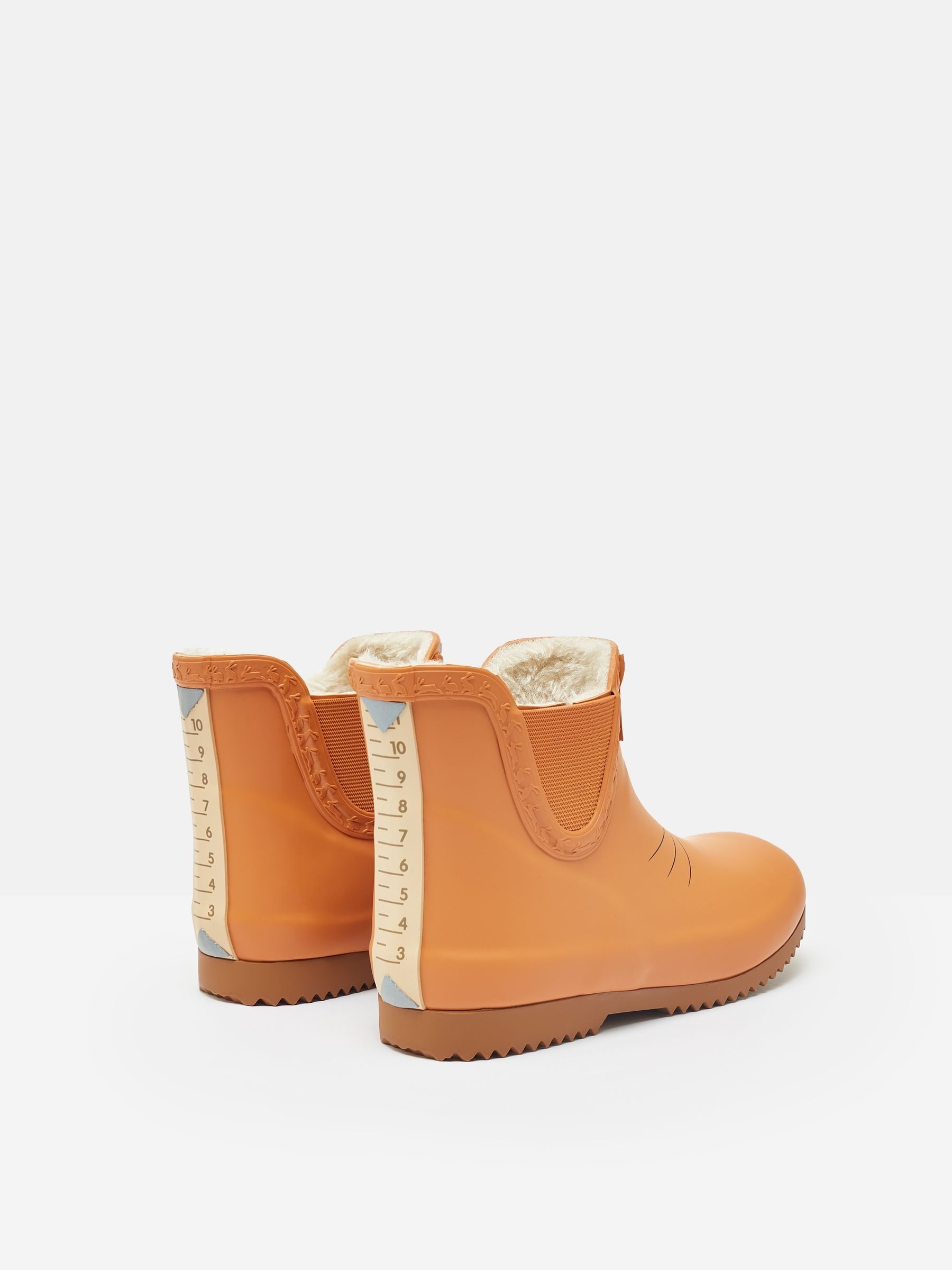 Kids' Orange Character Fleece Lined Ankle Wellies - Image 4 of 6