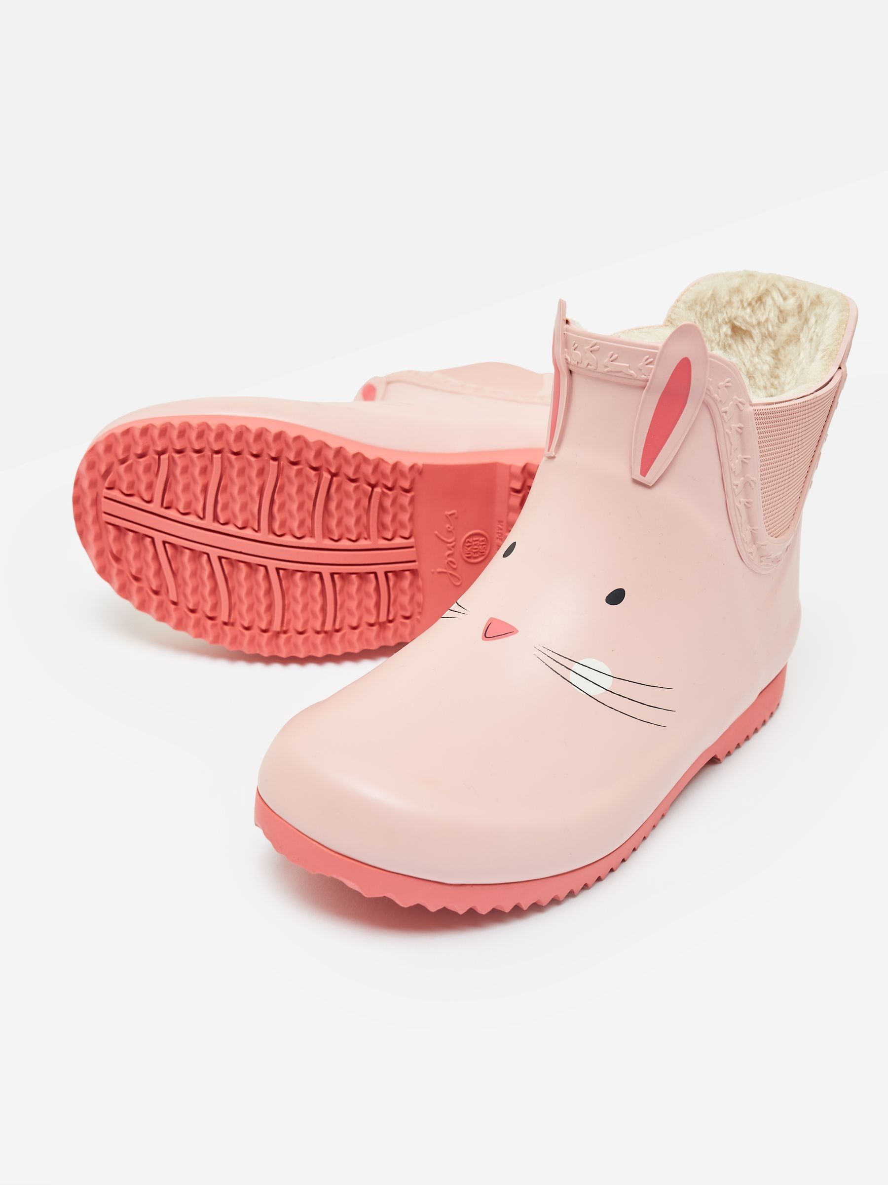 Kids' Pink Character Fleece Lined Ankle Wellies - Image 5 of 6