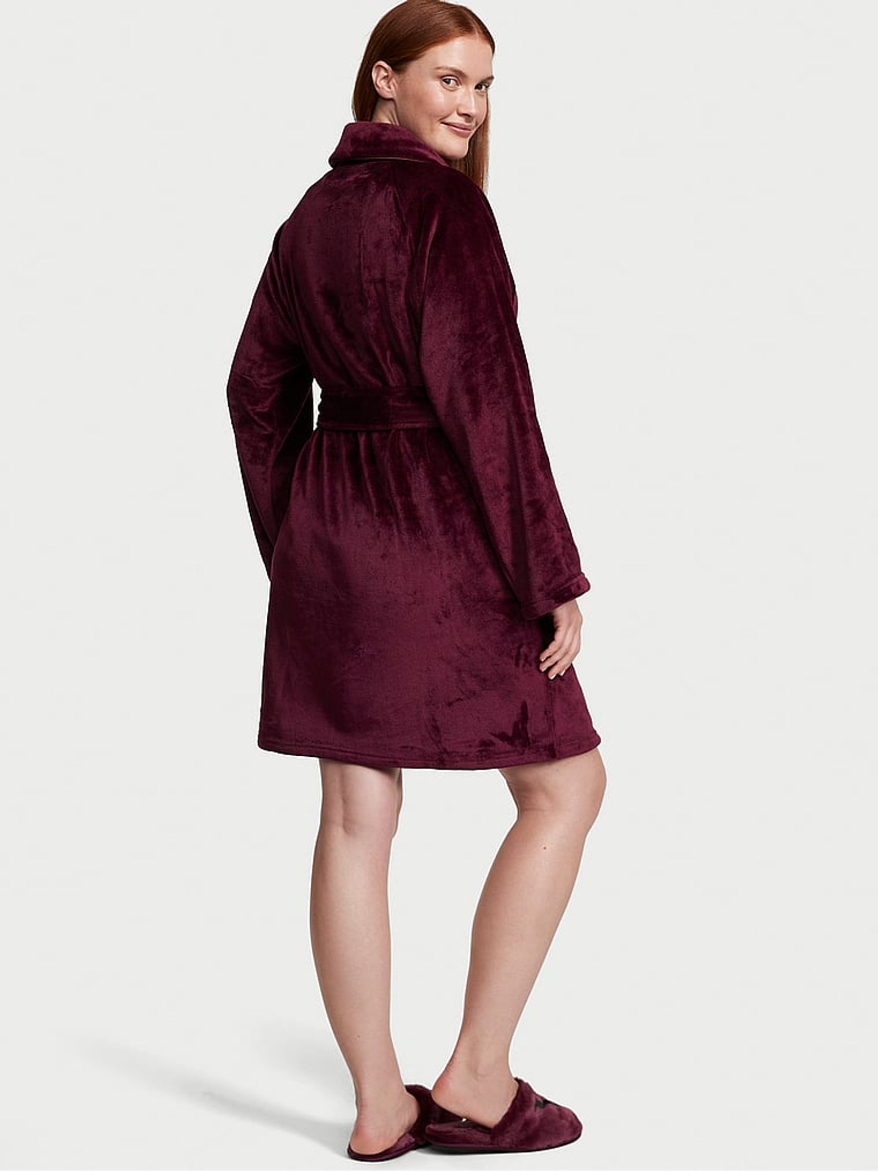 Kir Red Cosy Short Dressing Gown - Image 2 of 3