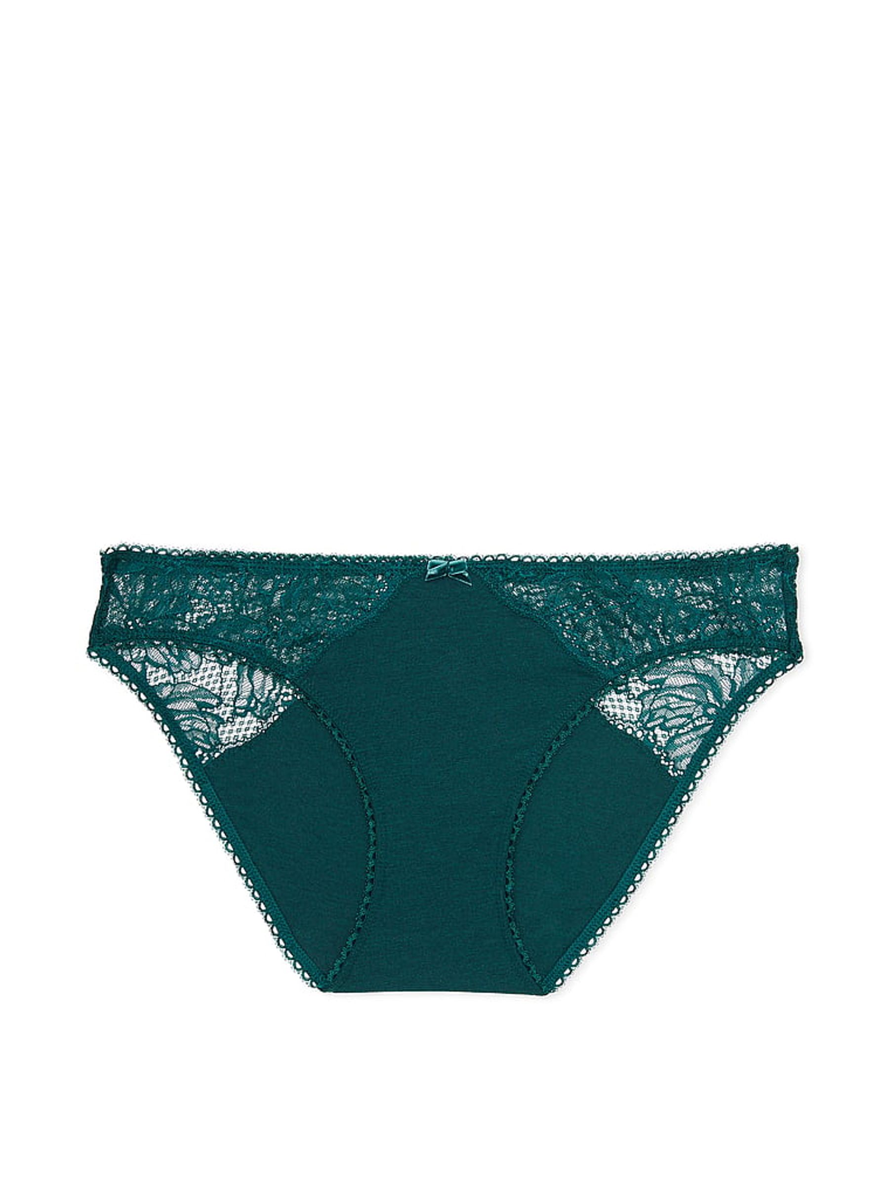 Black Ivy Green Fleur Noir Bikini Stretch Cotton Knickers - Image 3 of 3