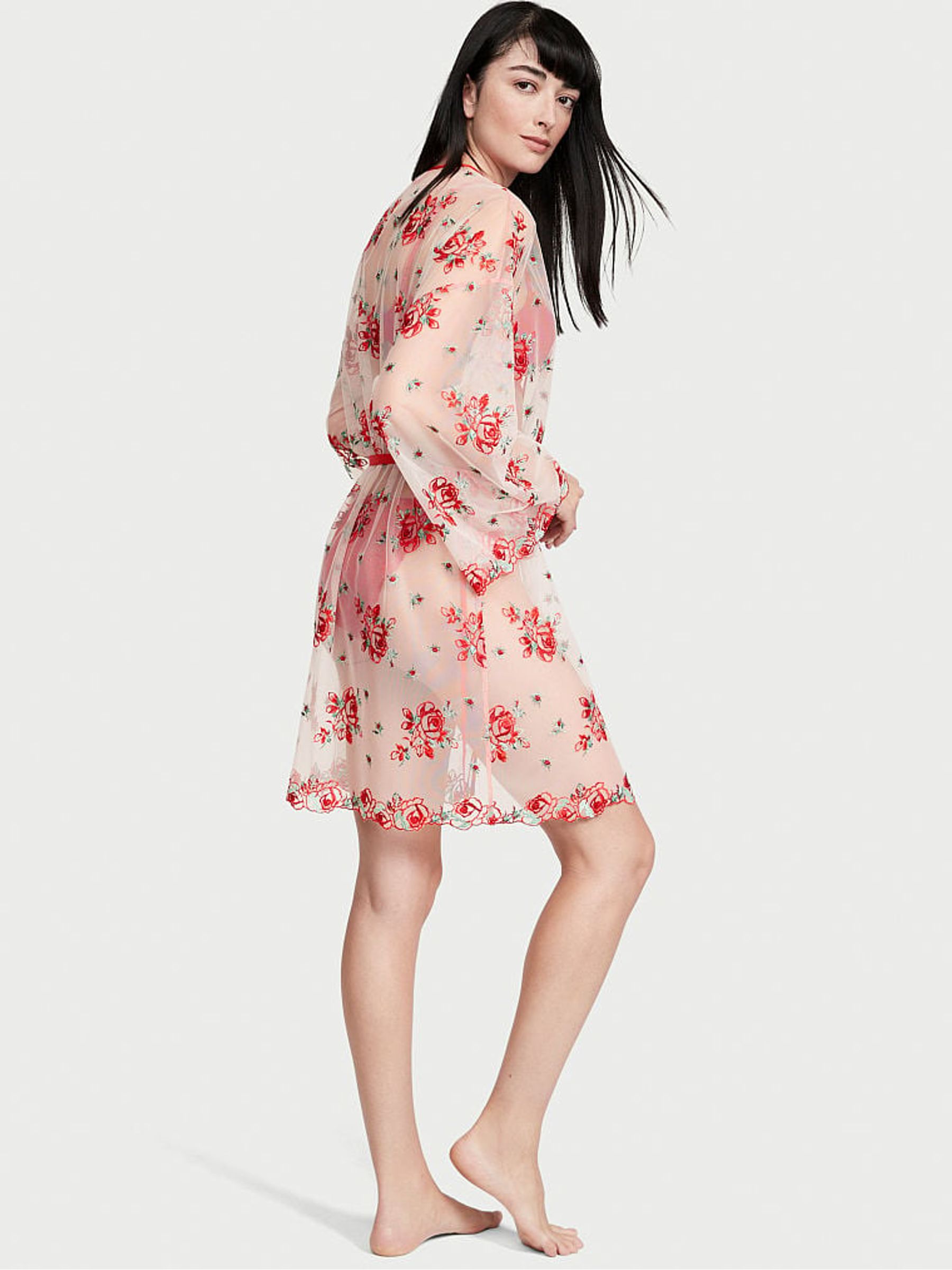 Evening Blush Pink Embroidered Robe - Image 2 of 3