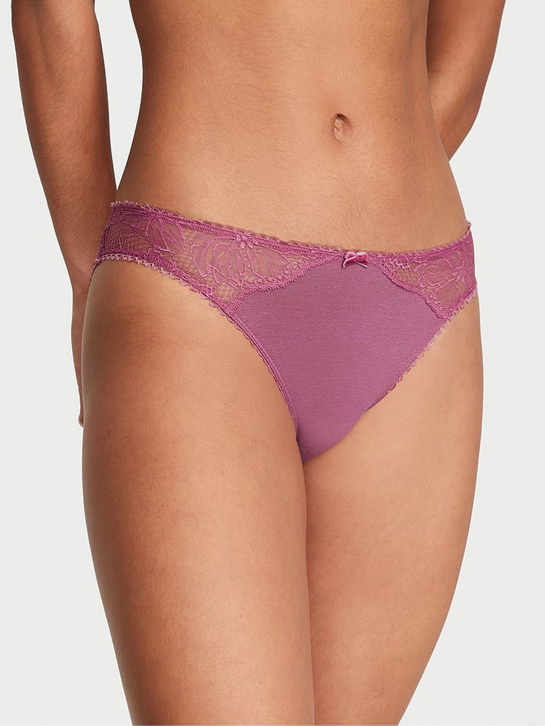 Romance Fleur Noir Red Bikini Stretch Cotton Knickers - Image 1 of 1