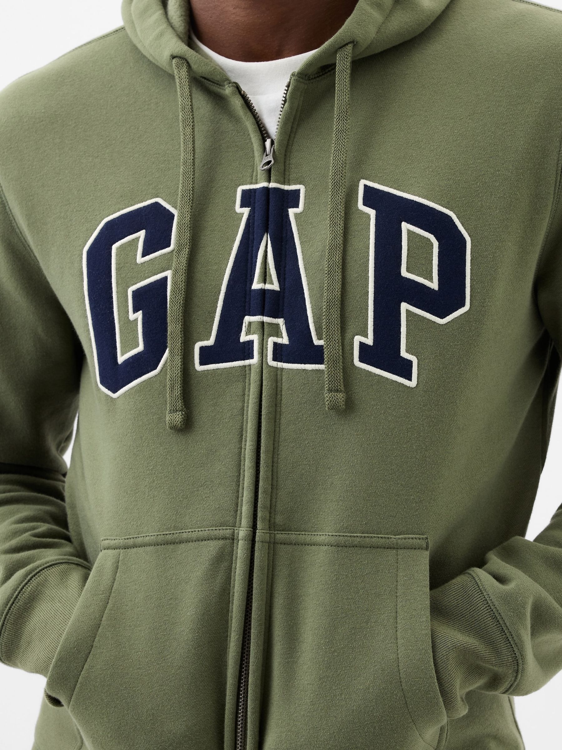 Green Logo Zip Up Hoodie | Gap