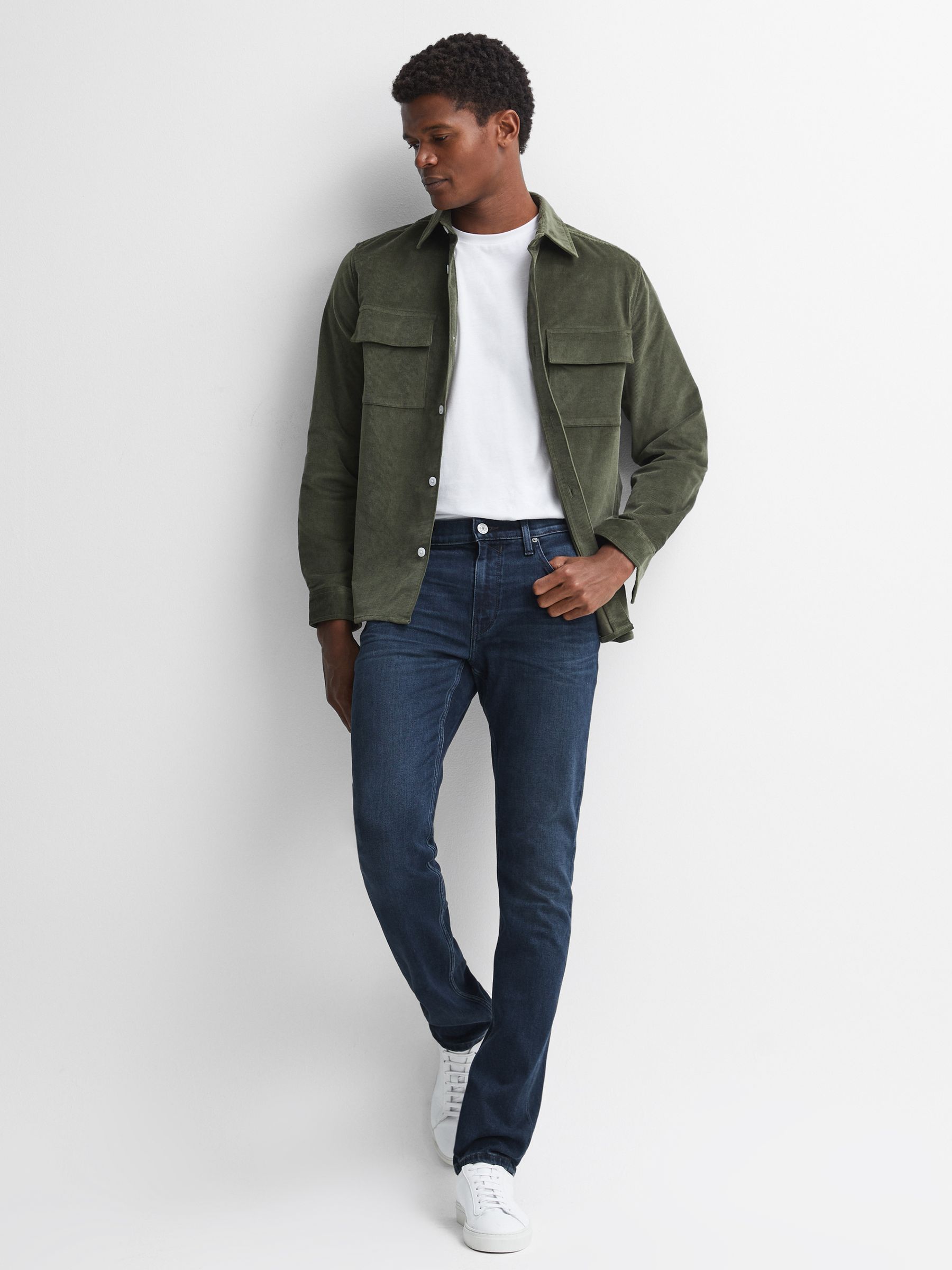 Paige High Slim Fit Stretch Jeans in Mcdaniel Blue - Image 1 of 5