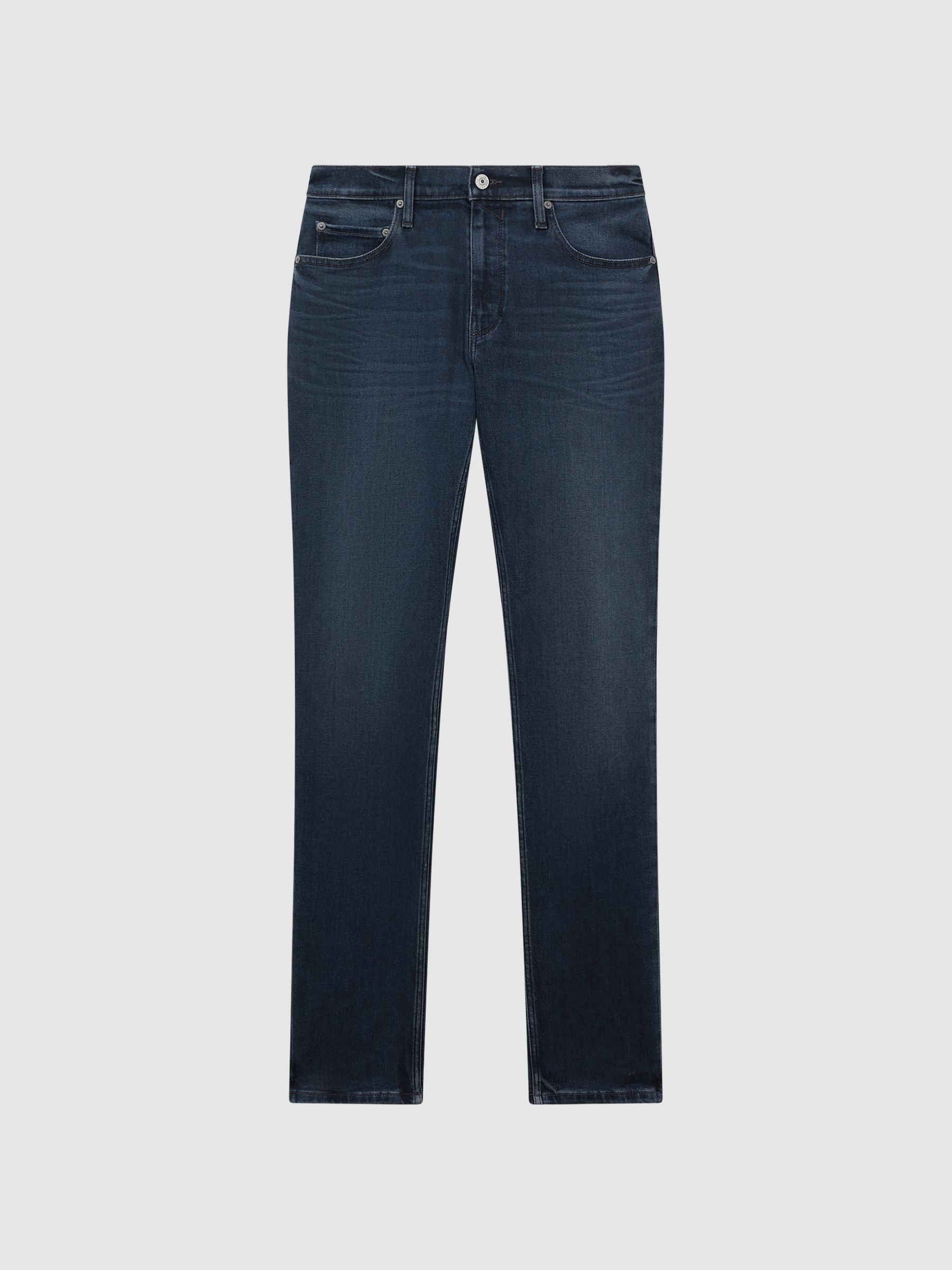 Paige High Slim Fit Stretch Jeans in Mcdaniel Blue - Image 2 of 5 Paige High Slim Fit Stretch Jeans in Mcdaniel Blue - Image 2 of 5
