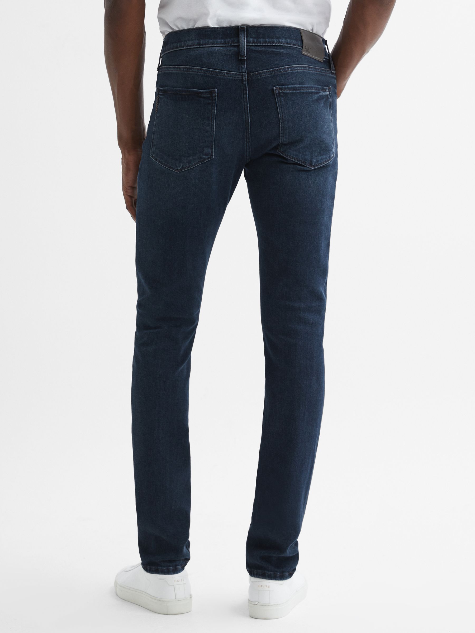Paige High Slim Fit Stretch Jeans in Mcdaniel Blue - Image 5 of 5