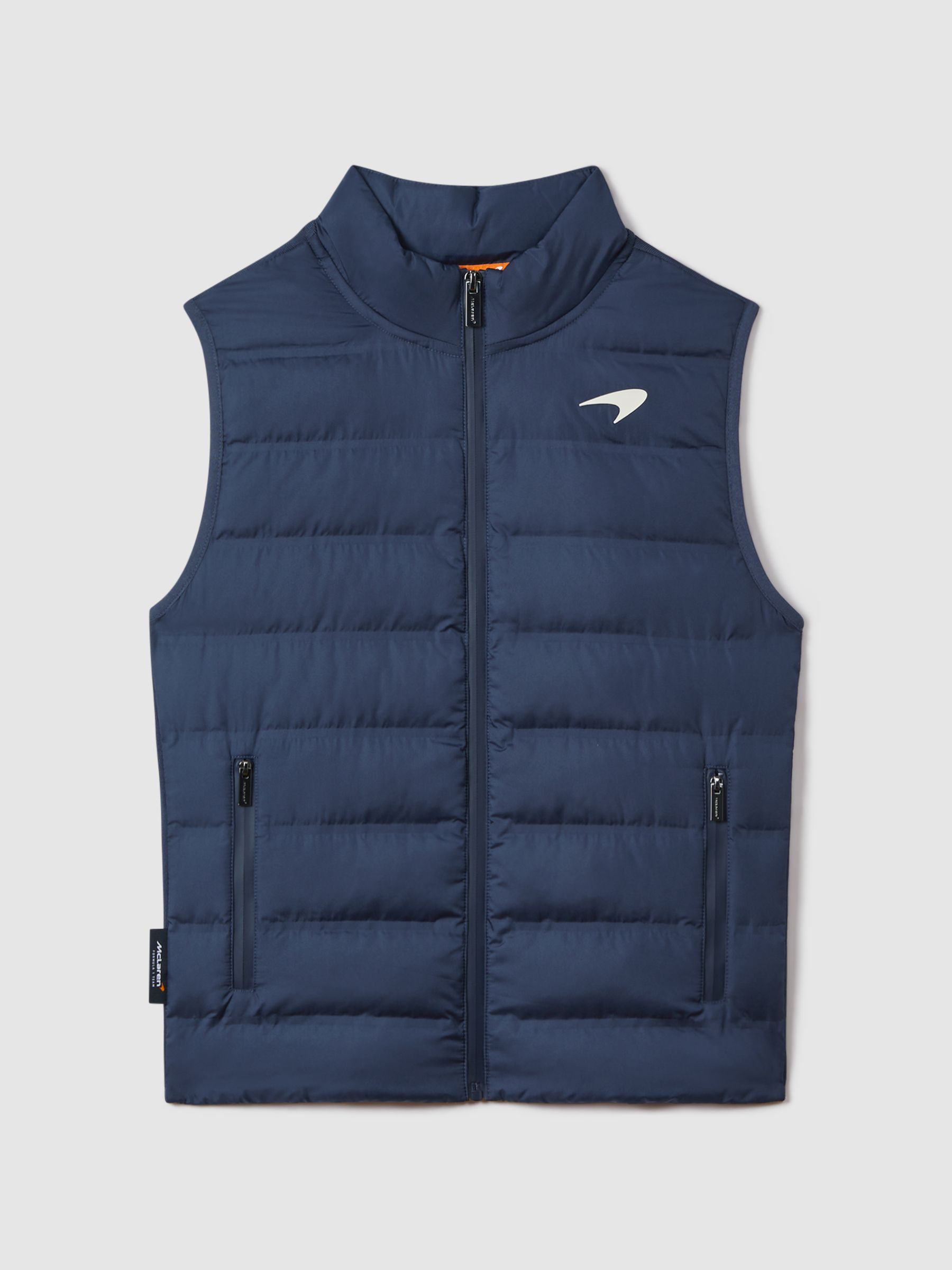 McLaren F1 Hybrid Quilt and Knit Gilet in Airforce Blue - Image 2 of 8