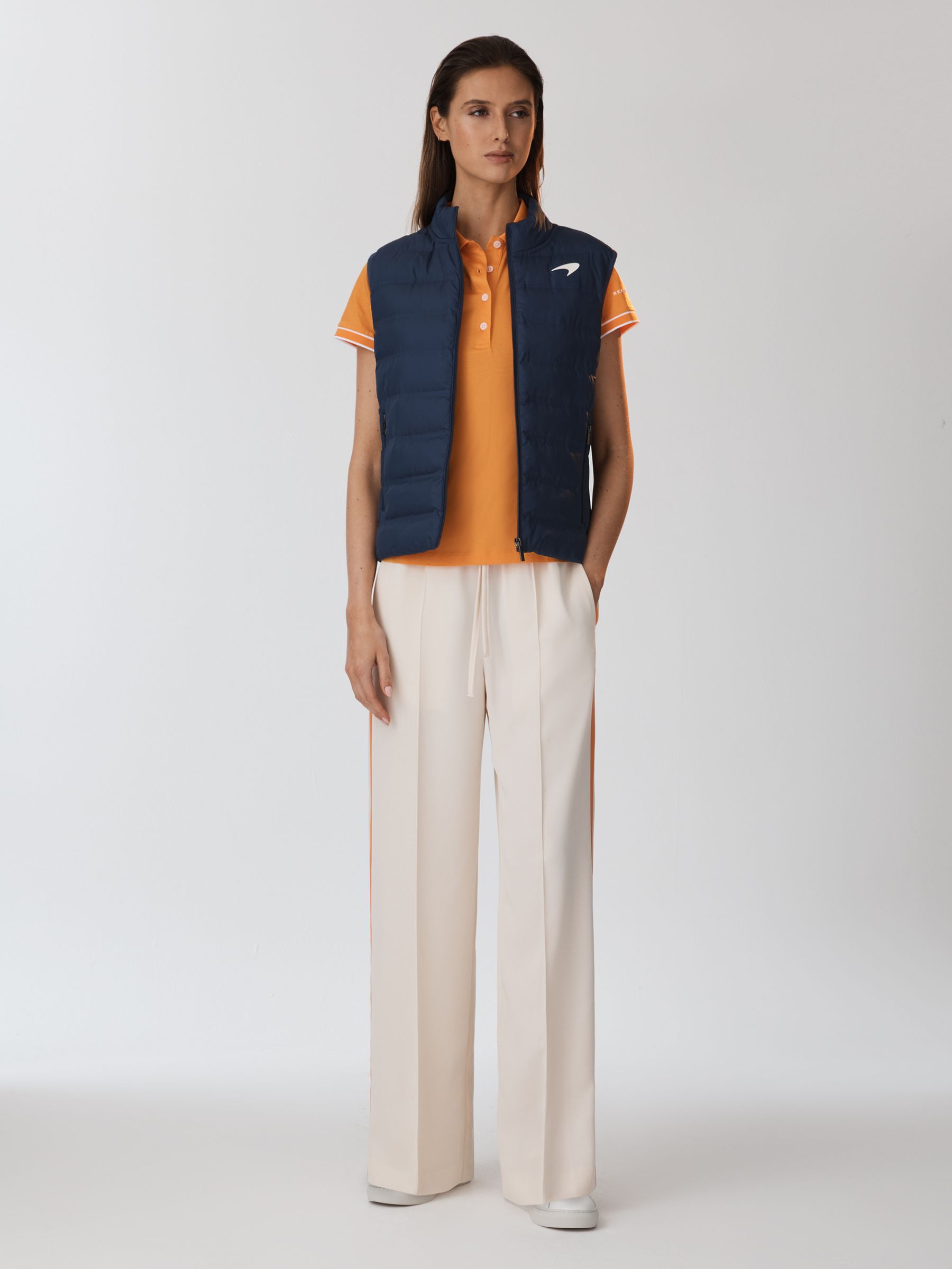 McLaren F1 Hybrid Quilt and Knit Gilet in Airforce Blue - Image 3 of 8
