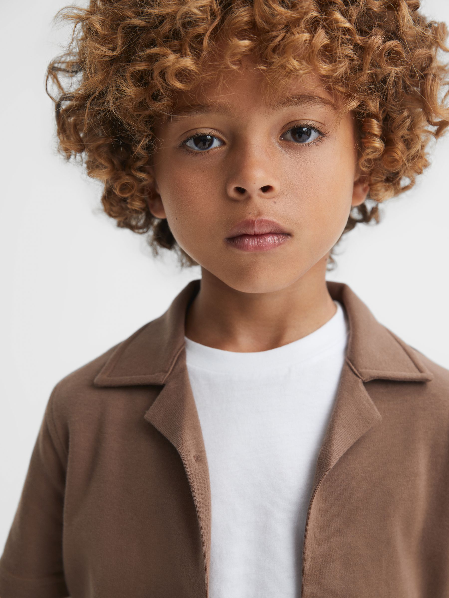 3-9 yrs Cotton Cuban Collar Shirt in Tobacco - Image 4 of 6