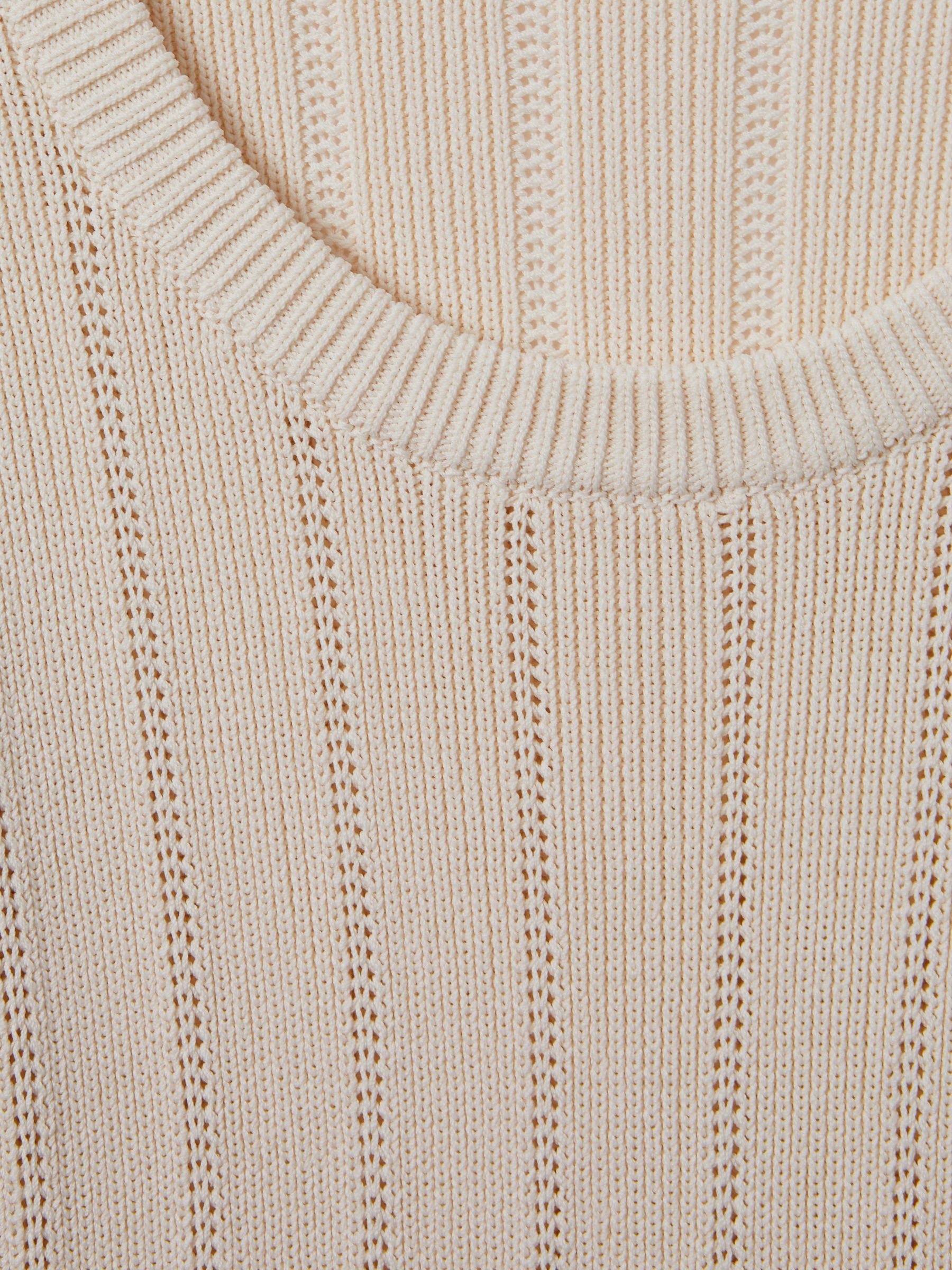 Knitted Scoop Neck Top in Cream - Image 7 of 7